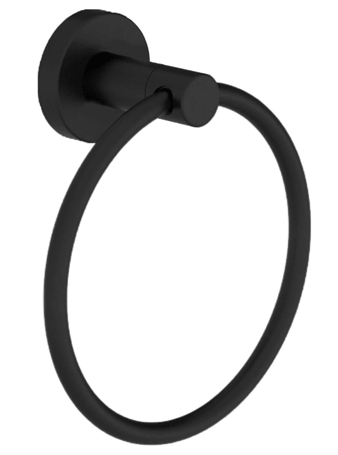 Modern black towel ring