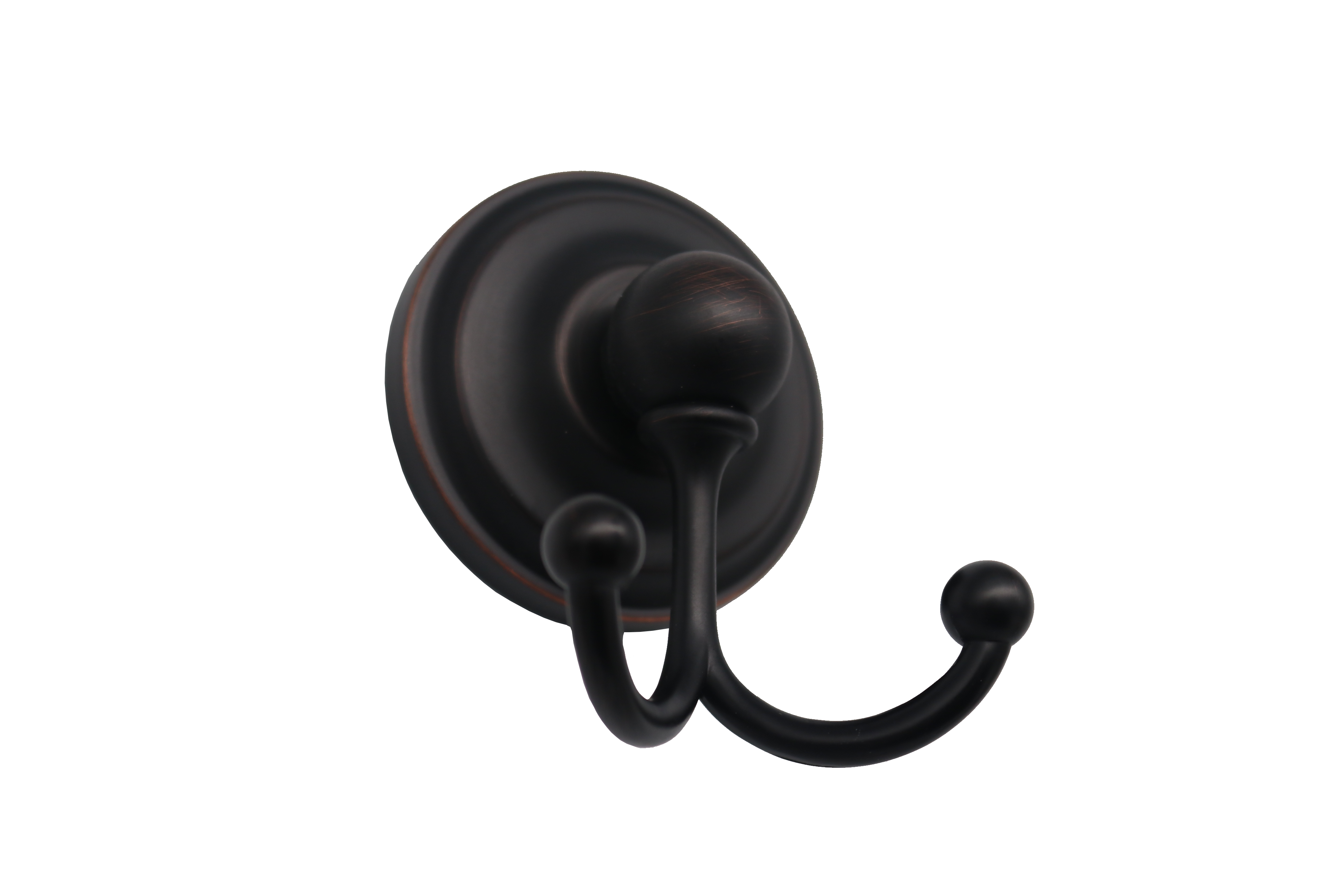 Double robe hook rubbed bronze