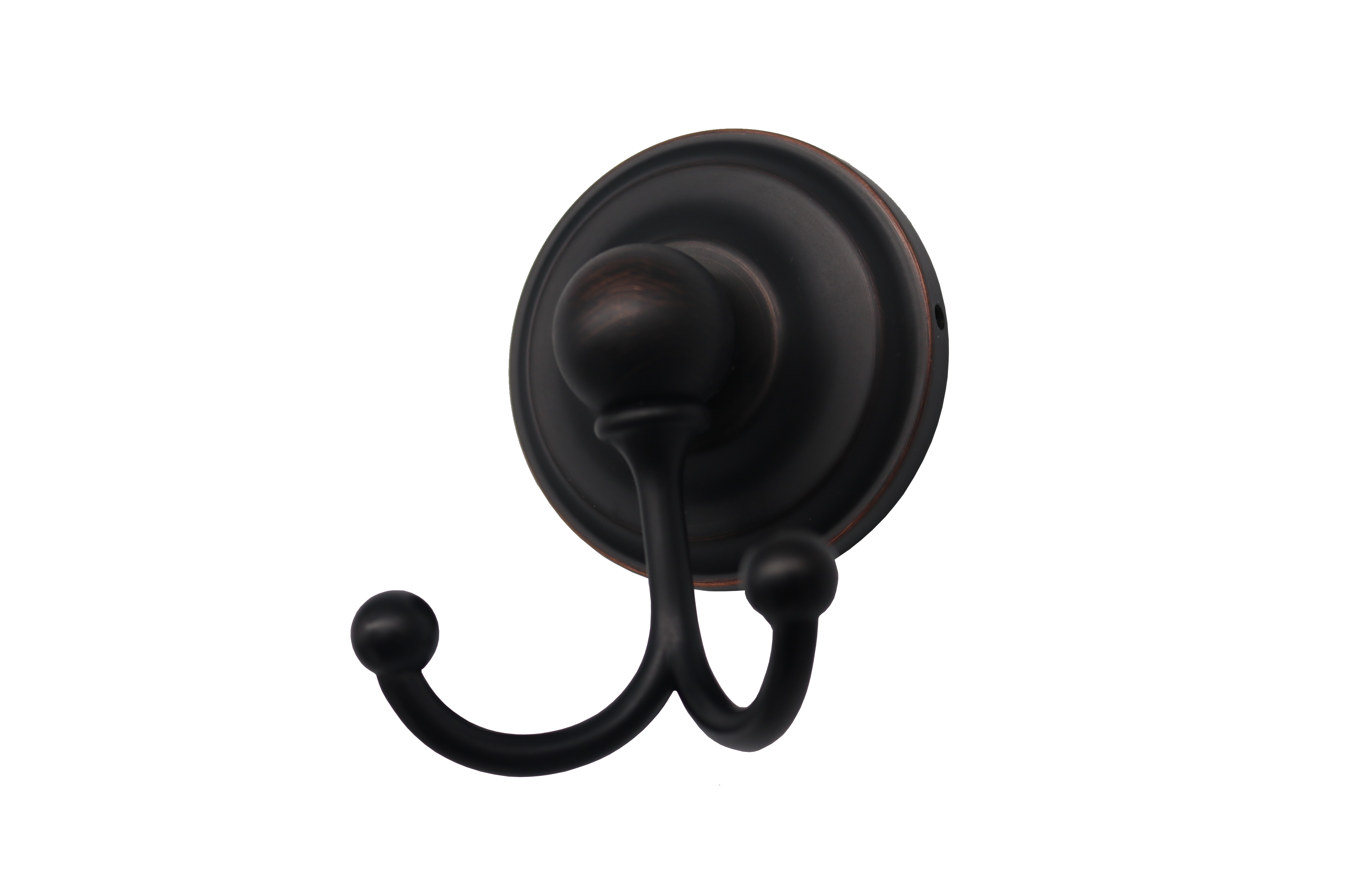Double robe hook rubbed bronze