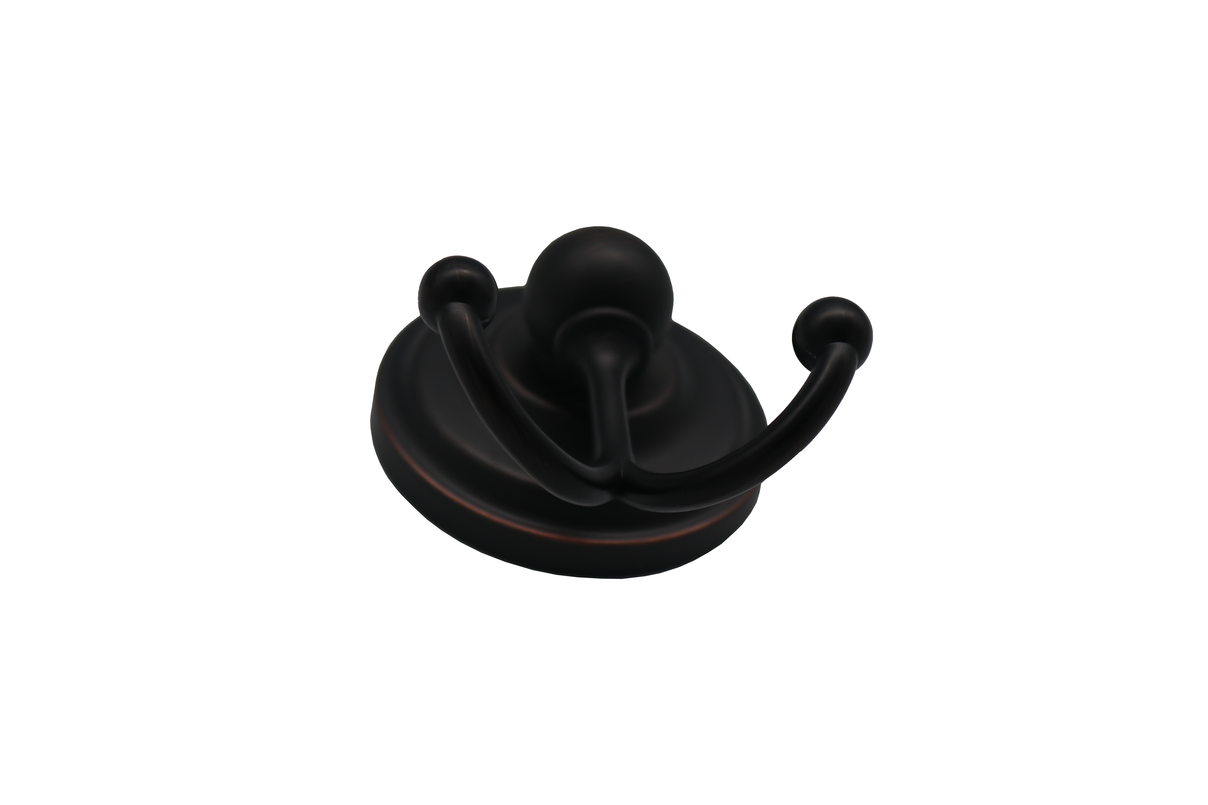 Double robe hook rubbed bronze