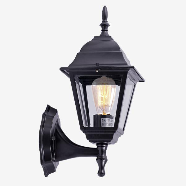 Outdoor coach lights matte black