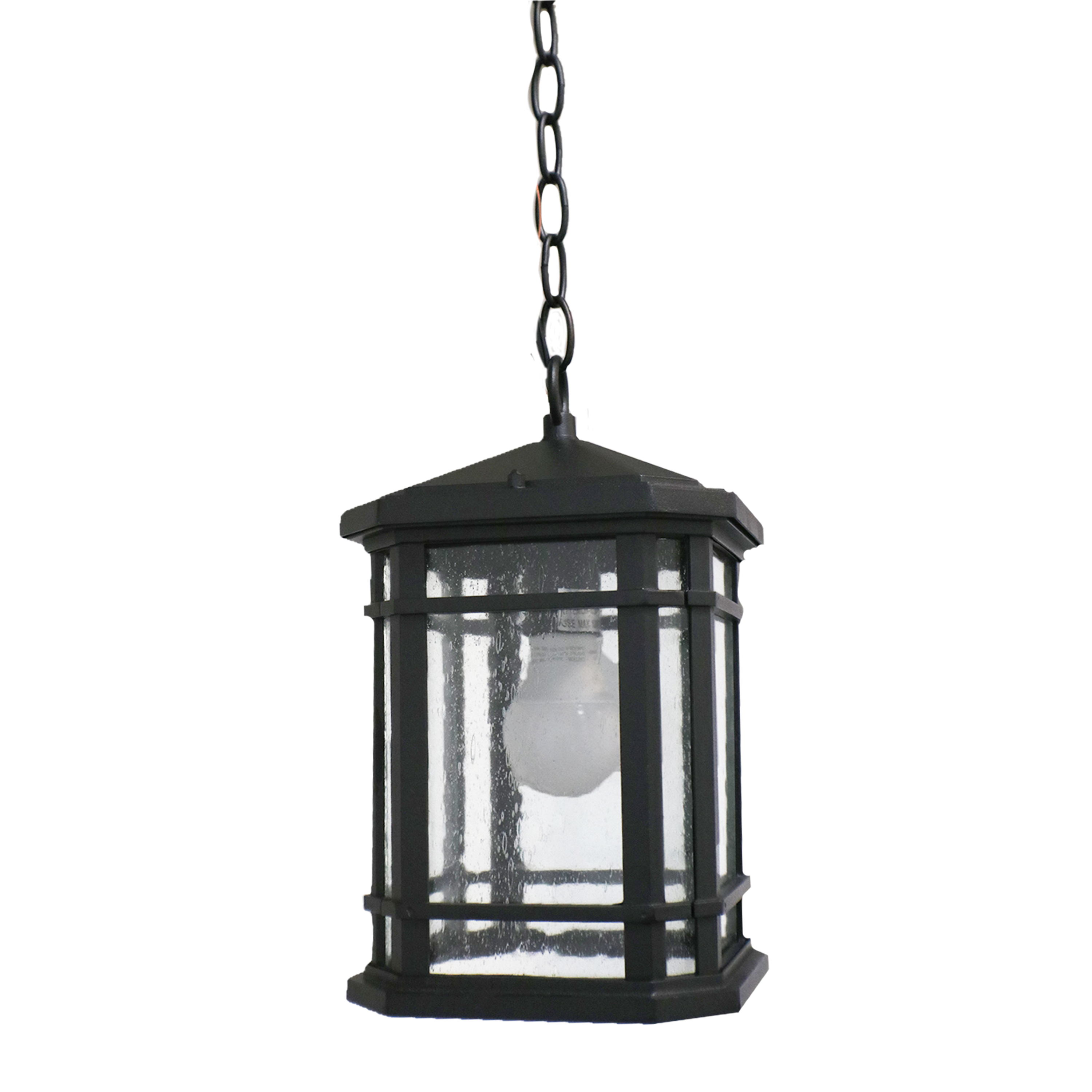 Hanging outdoor coach lights matte black