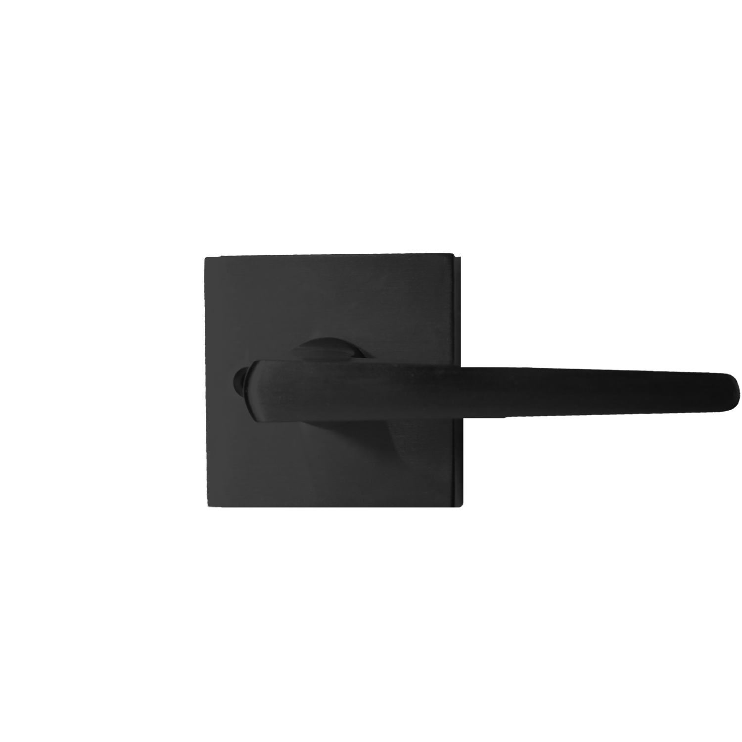 Matte black passage door lever