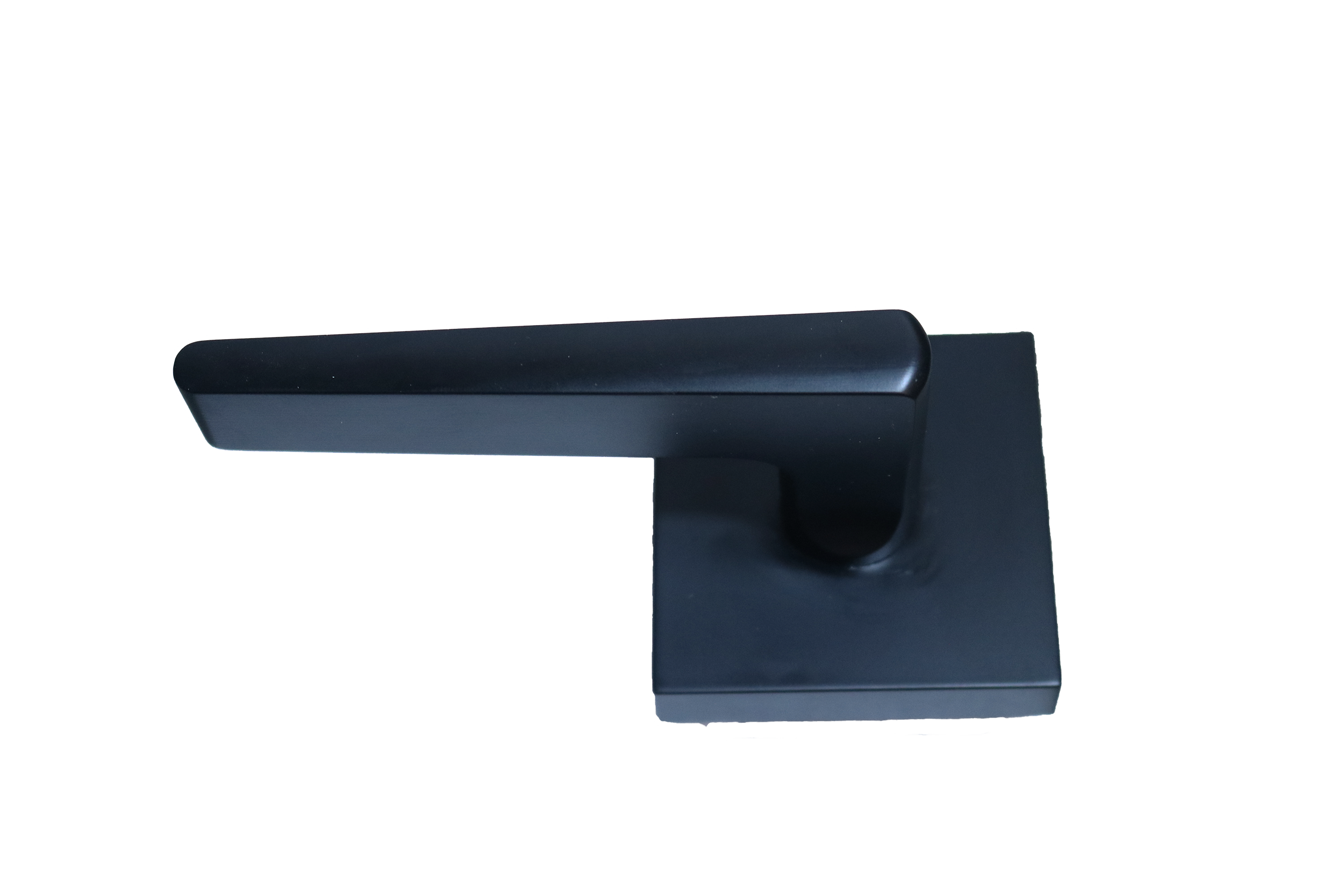 Matte black passage door lever