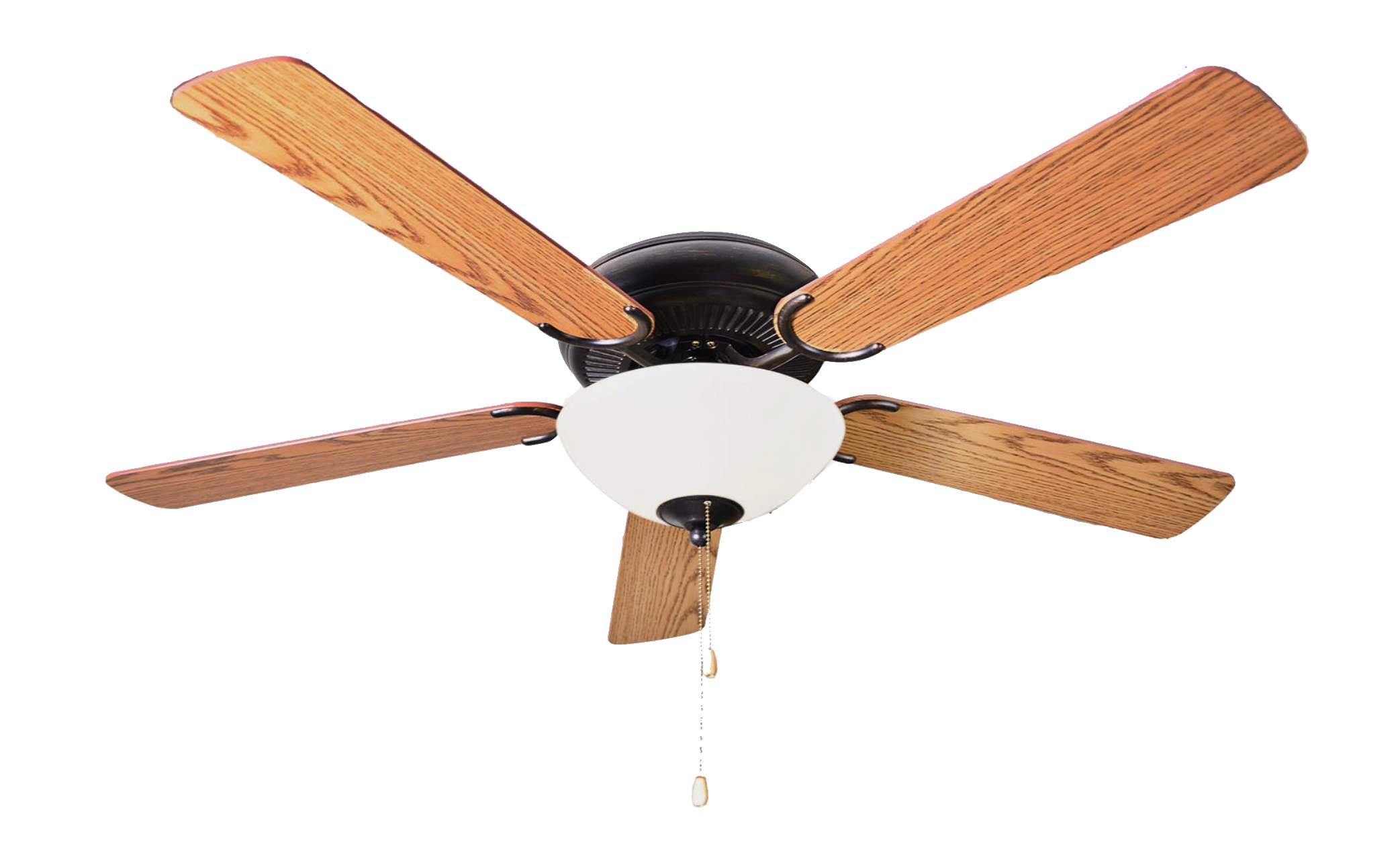 Rubbed bronze indoor ceiling fan with lights 5 blade