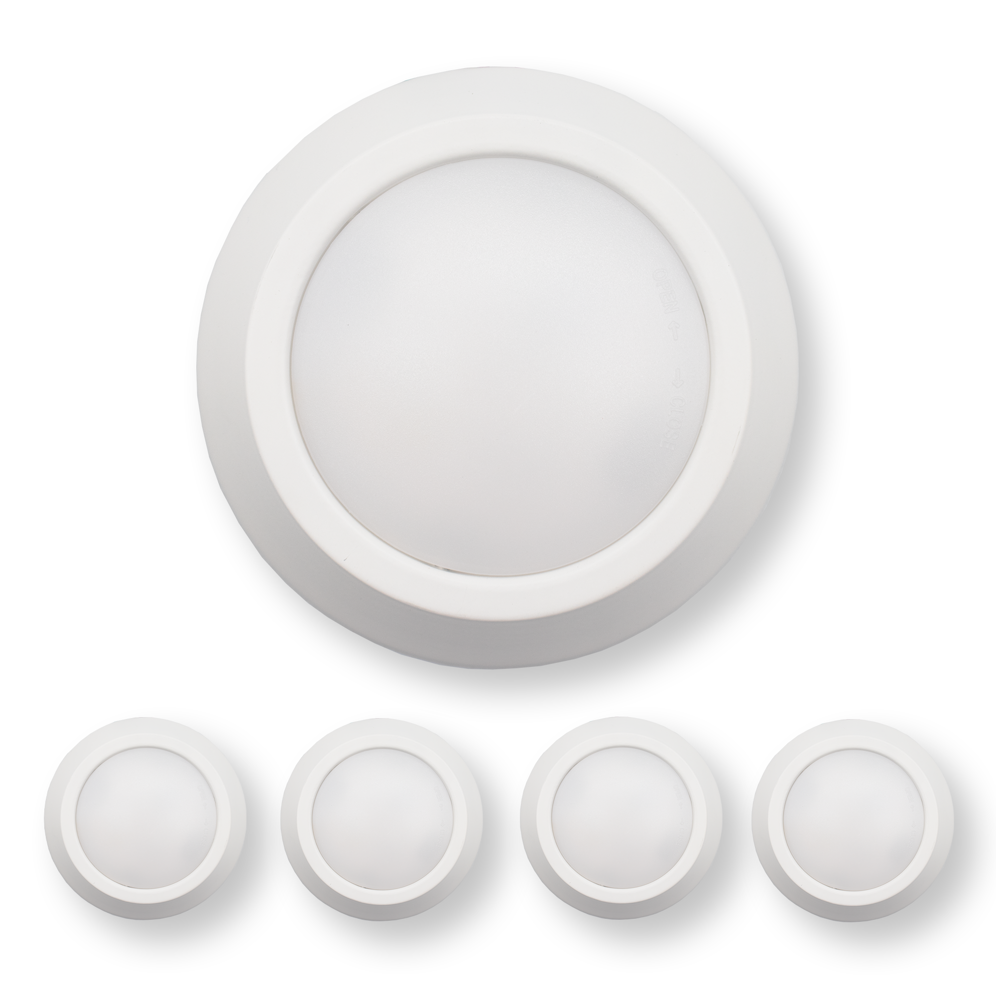 White 4" LED Disk Light - 12W - 3000K Dimmable - Chic Disk Lights
