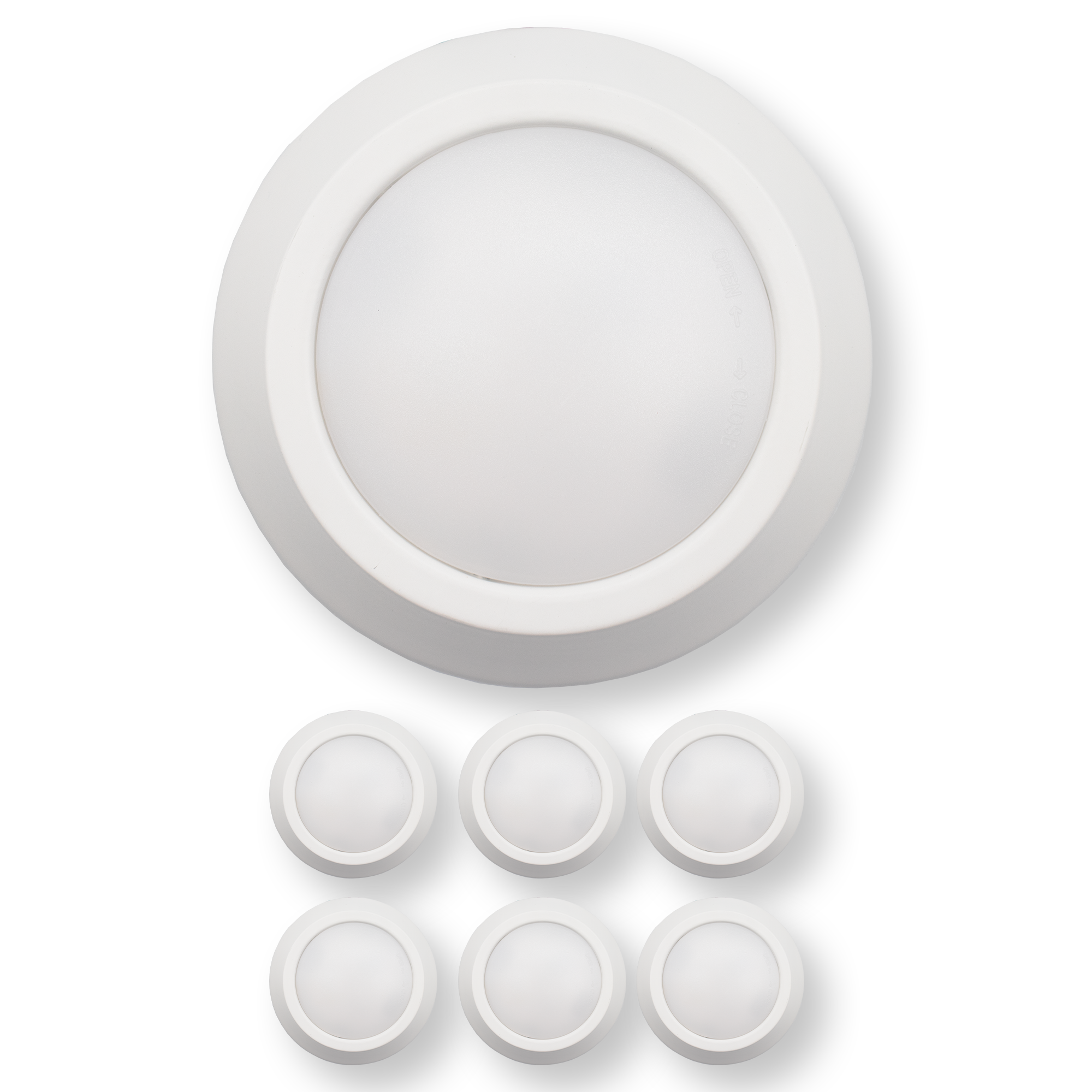 White 4" LED Disk Light - 12W - 3000K Dimmable - Chic Disk Lights