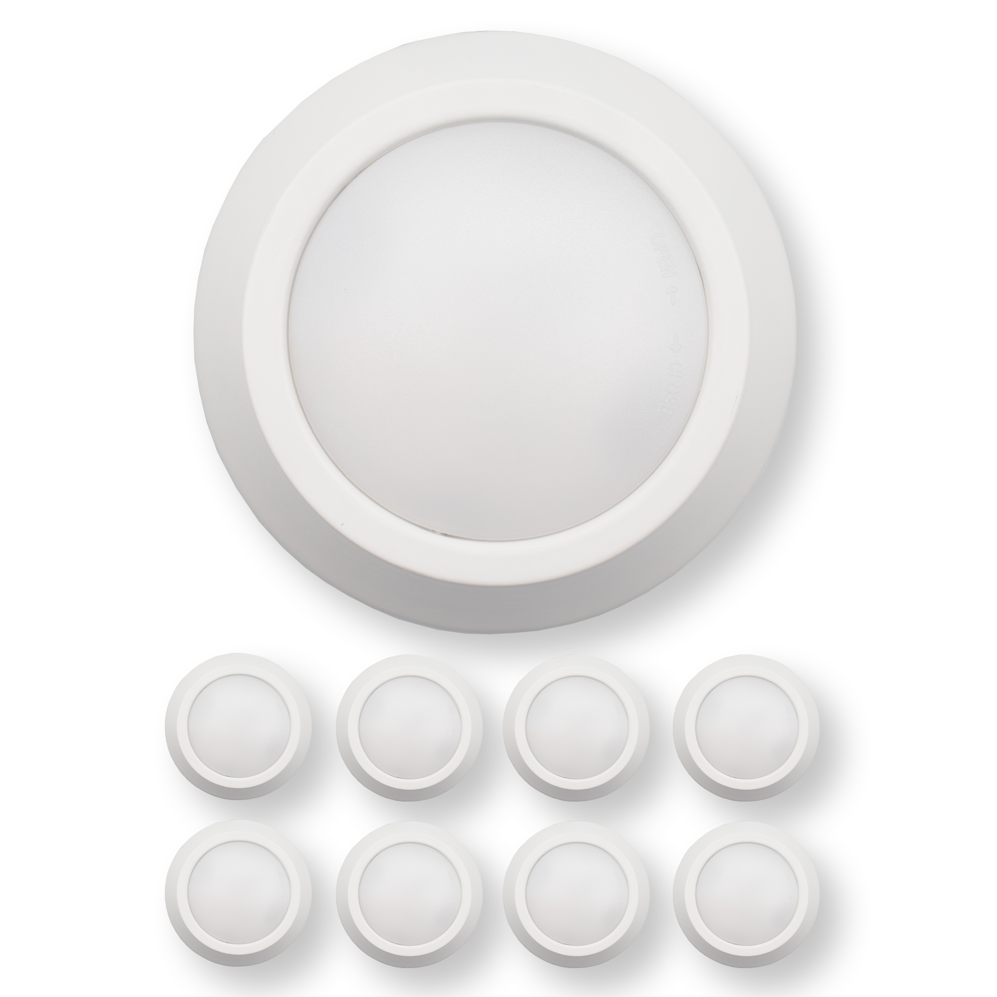 White 4" LED Disk Light - 12W - 3000K Dimmable - Chic Disk Lights