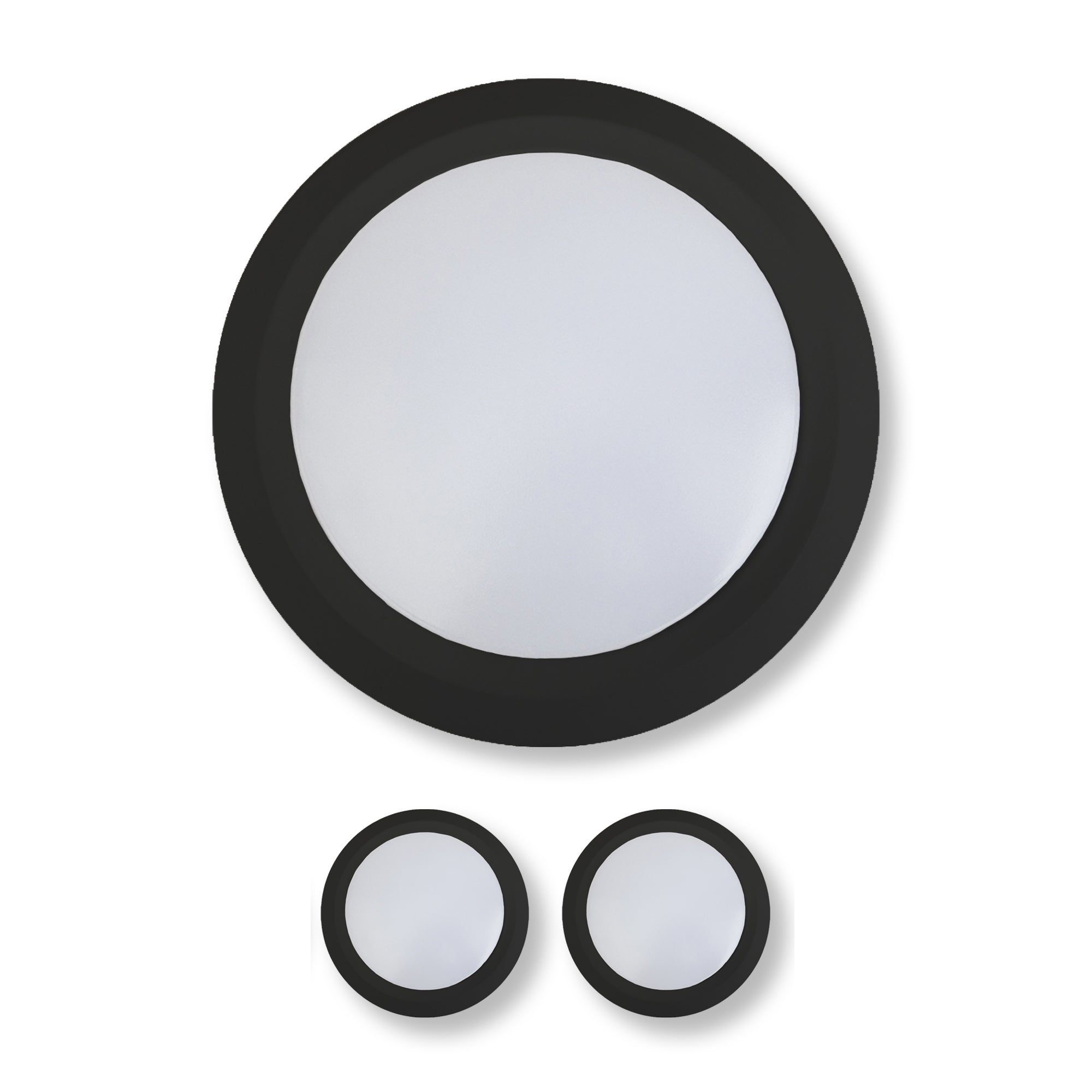 Matte Black 5/6" LED Disk Light - 15W - 3000K Dimmable - High-Design Disk Lights
