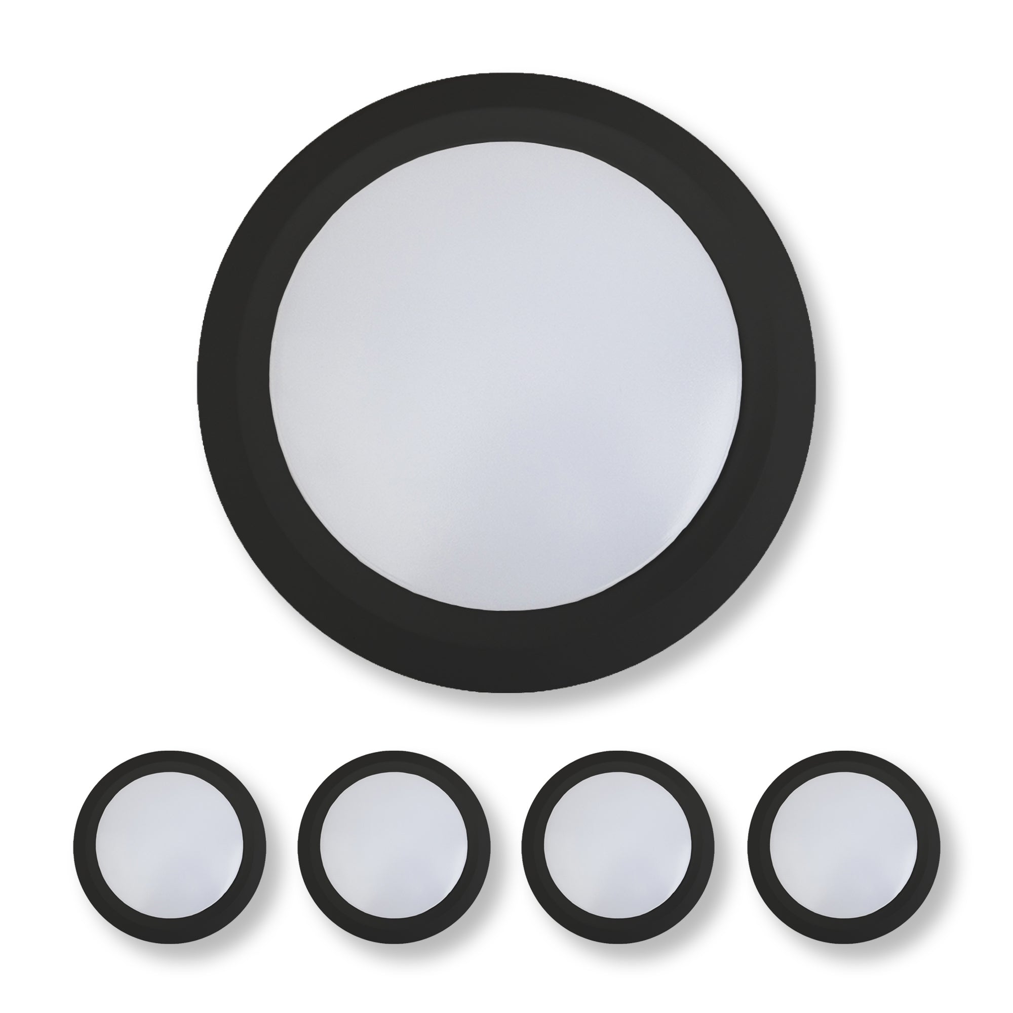 Matte Black 5/6" LED Disk Light - 15W - 3000K Dimmable - High-Design Disk Lights