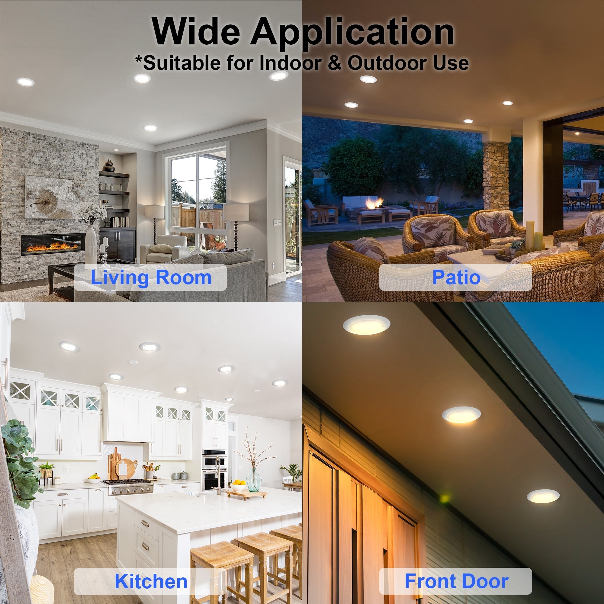White 4" LED Disk Light - 12W - 3000K Dimmable - Chic Disk Lights