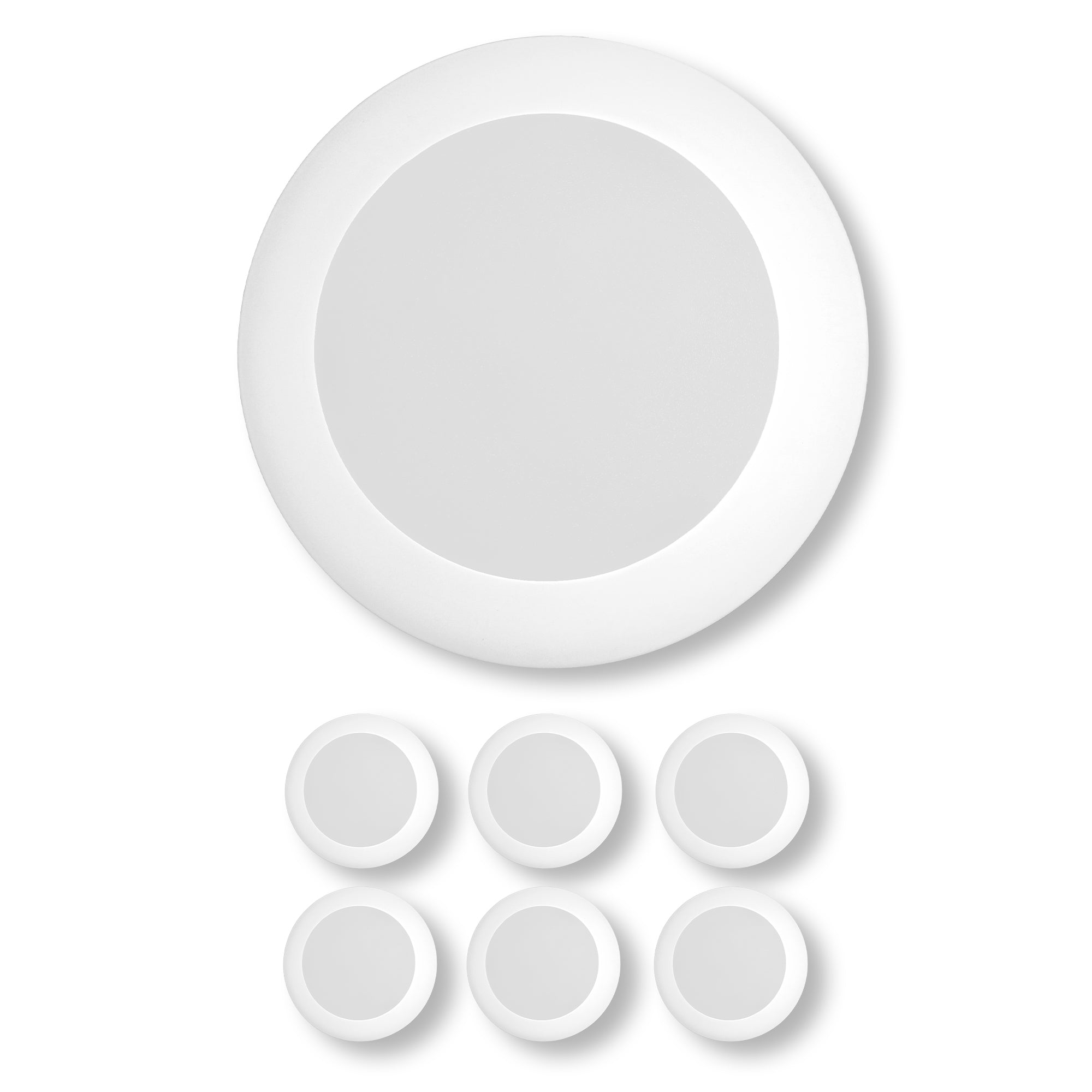 5/6" Low Profile Disc Light 3K, 4K, 5K - Minimalist Disk Lights in White