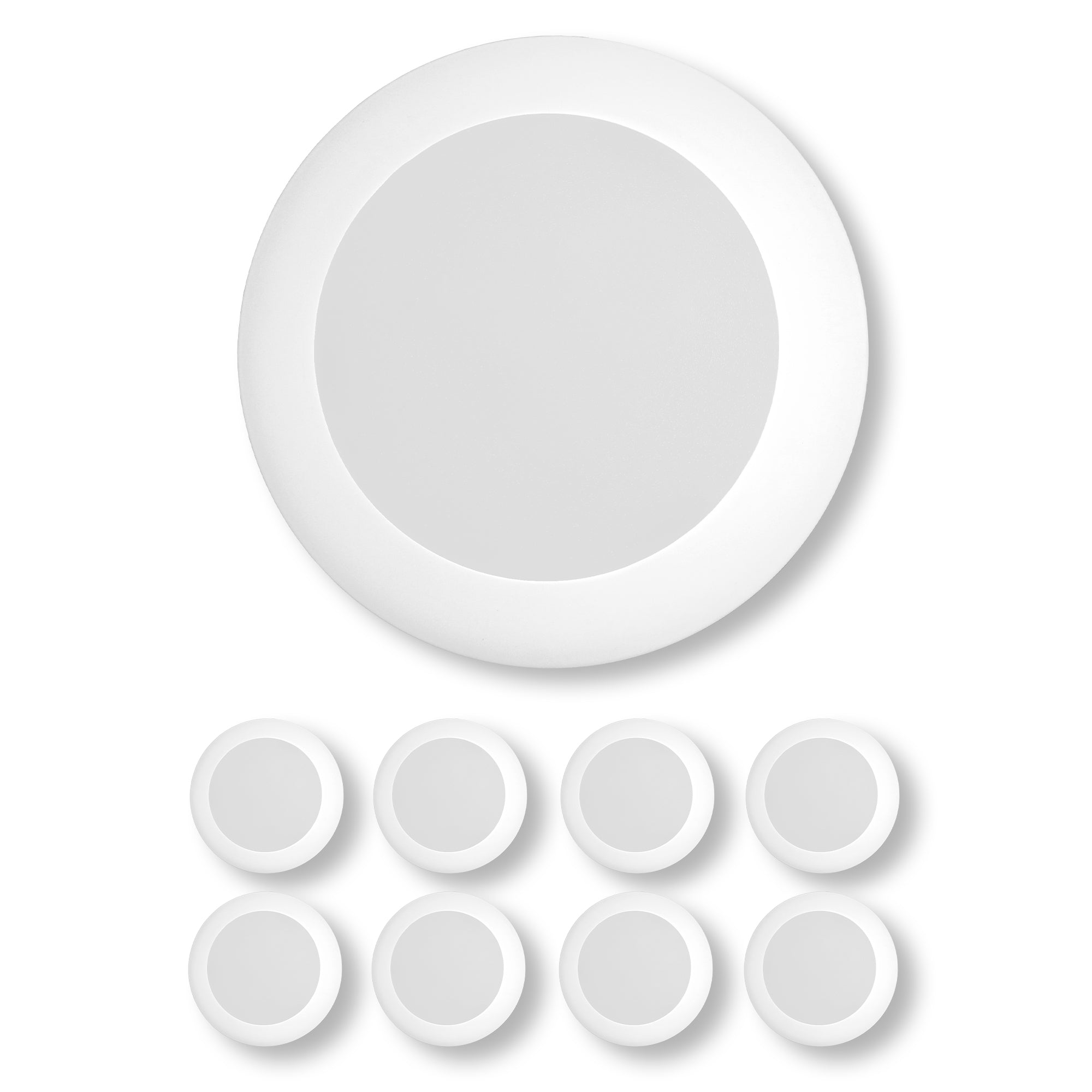 5/6" Low Profile Disc Light 3K, 4K, 5K - Minimalist Disk Lights in White