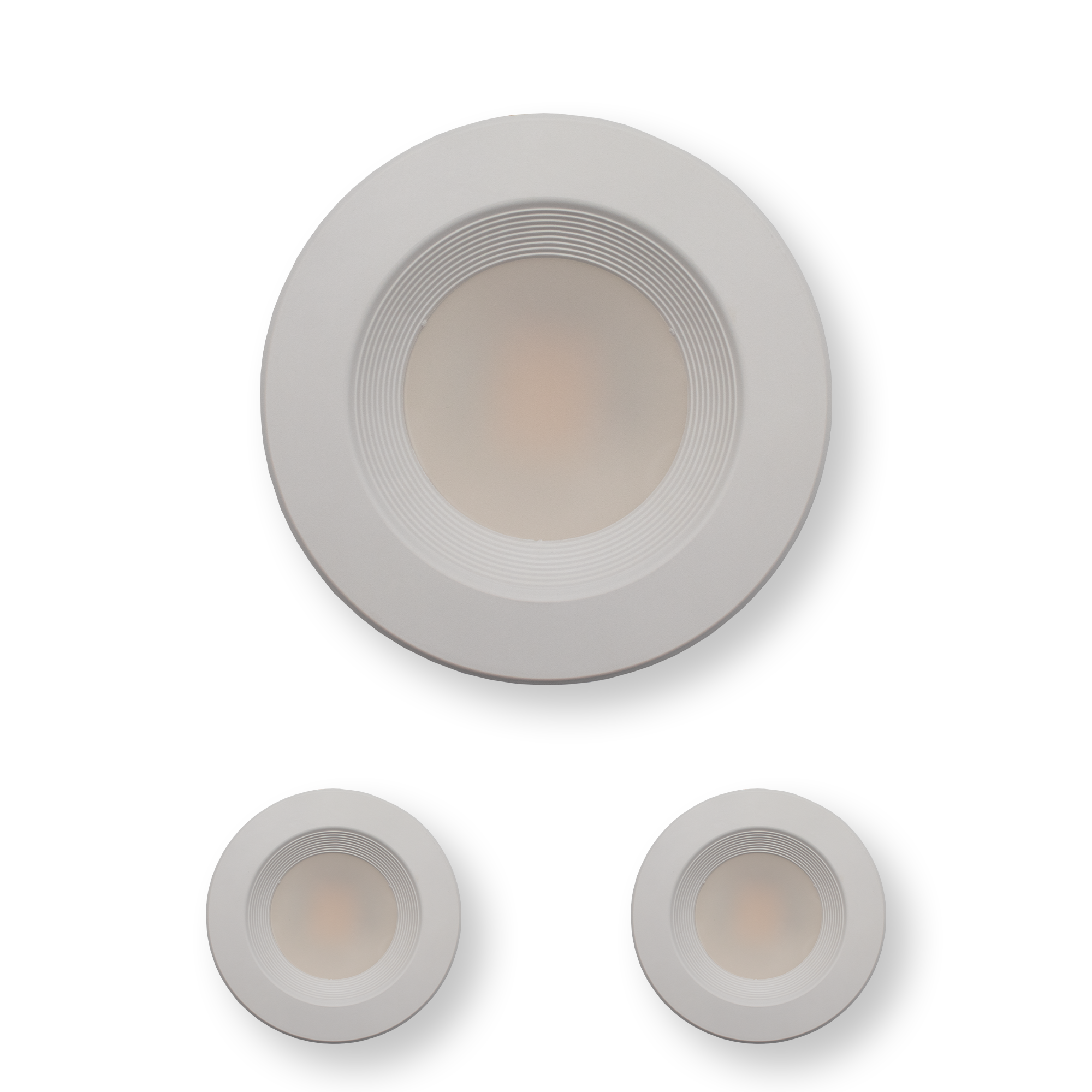 LED 4" Ribbed Retrofit Recessed Trim - 13W - 3K, 4K, 5K - Transitional Disk Lights