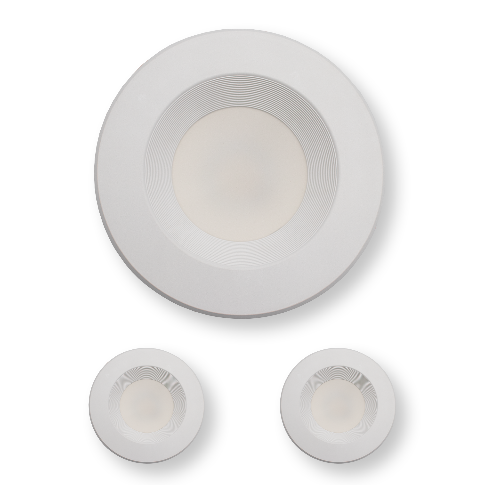 LED 5"-6" Ribbed Retrofit Recessed Trim - 13W - 3K,4K,5K - Decorative Disk Lights