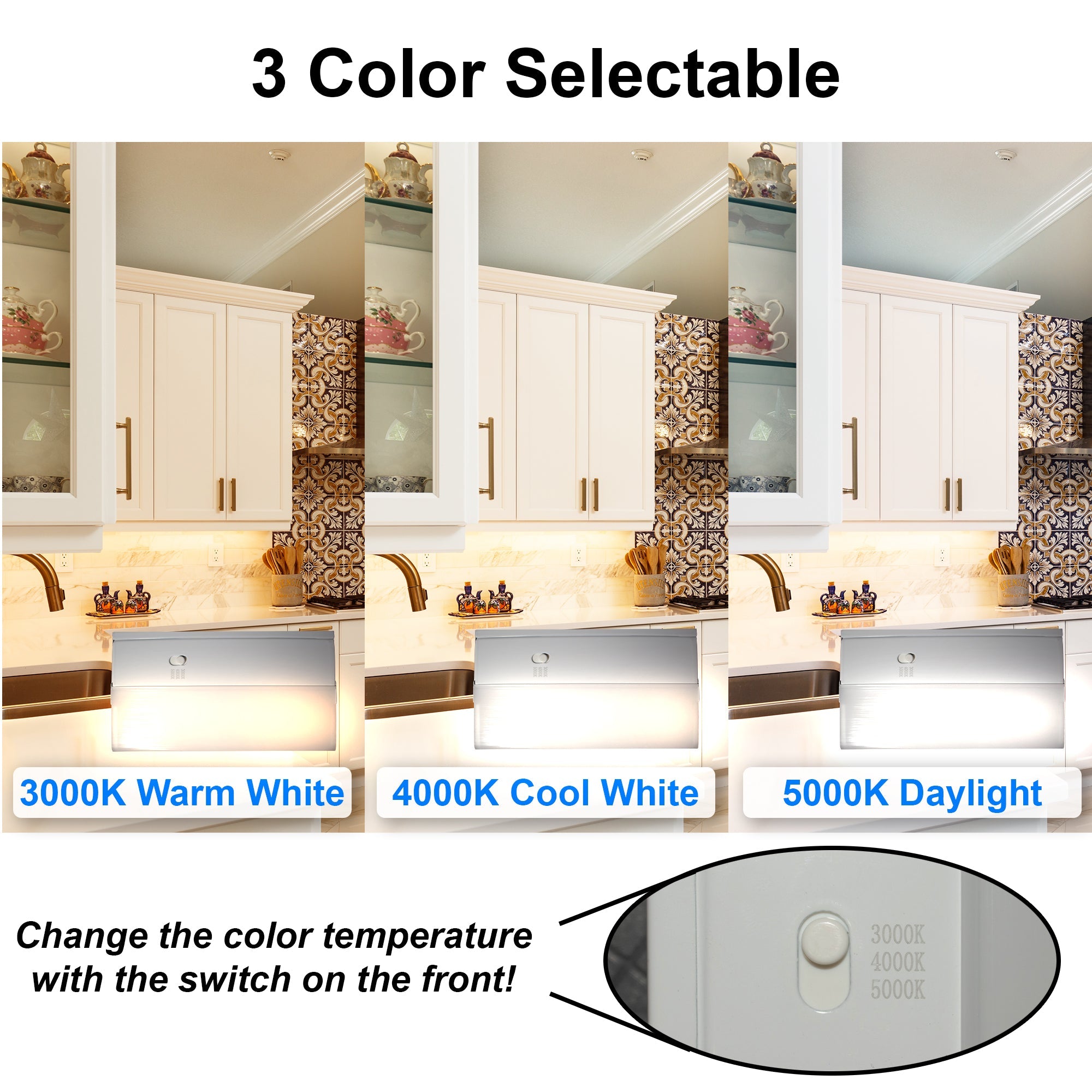 LED Under Cabinet Light - 6W - 3K,4K,5K - Transitional Under Cabinets