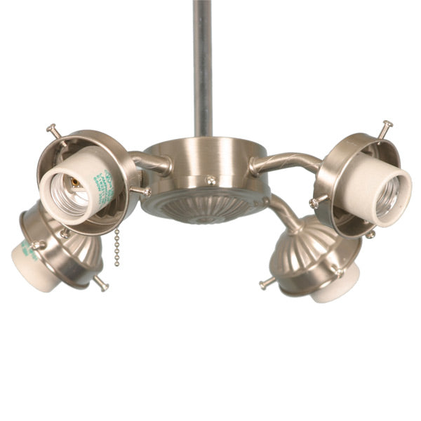 4-Arm Light Kit Brushed Nickel Finish - No Lamps
