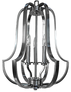 16" Wide Brushed Nickel 3-Light Foyer Pendant