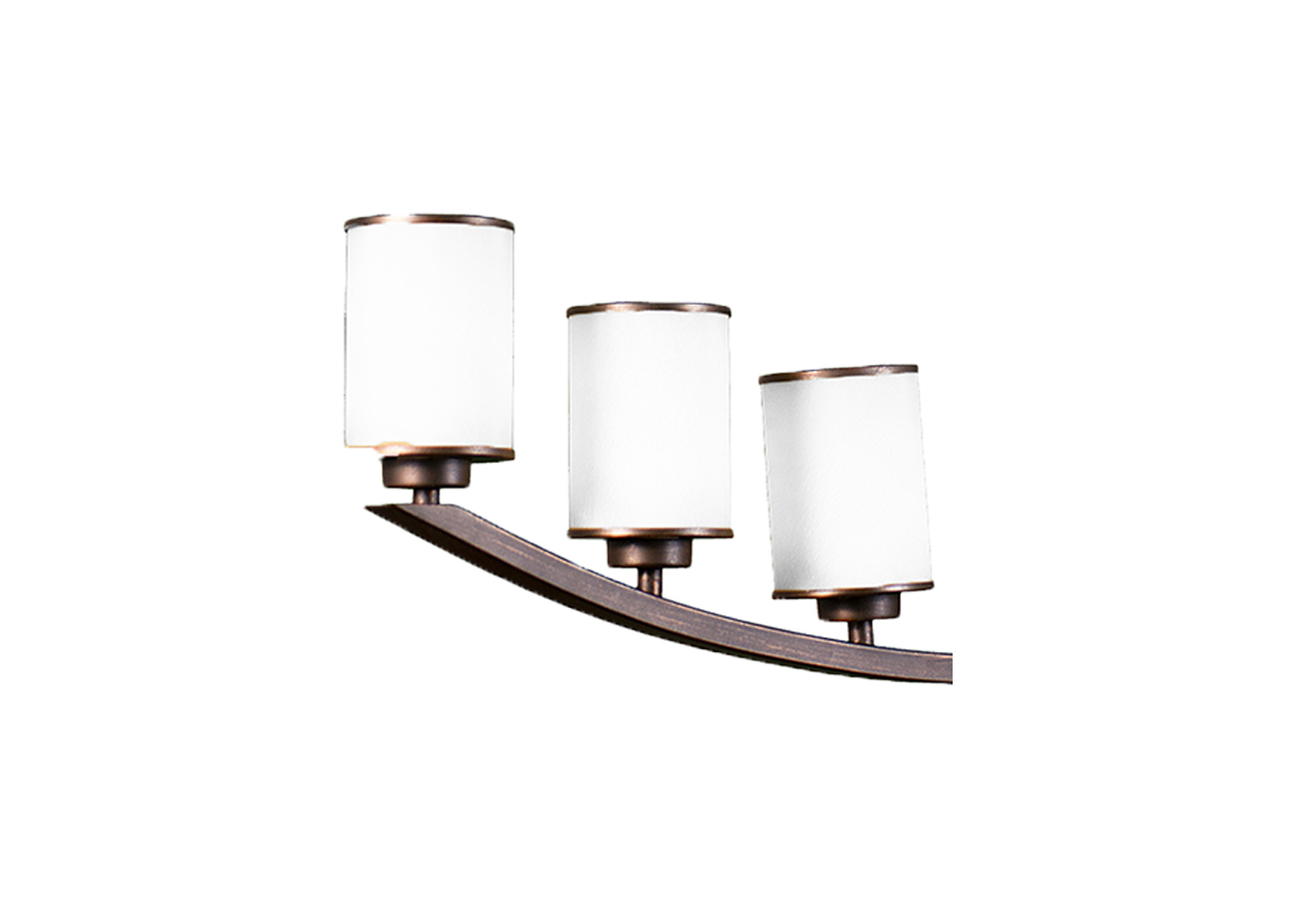6 light island chandelier rubbed bronze