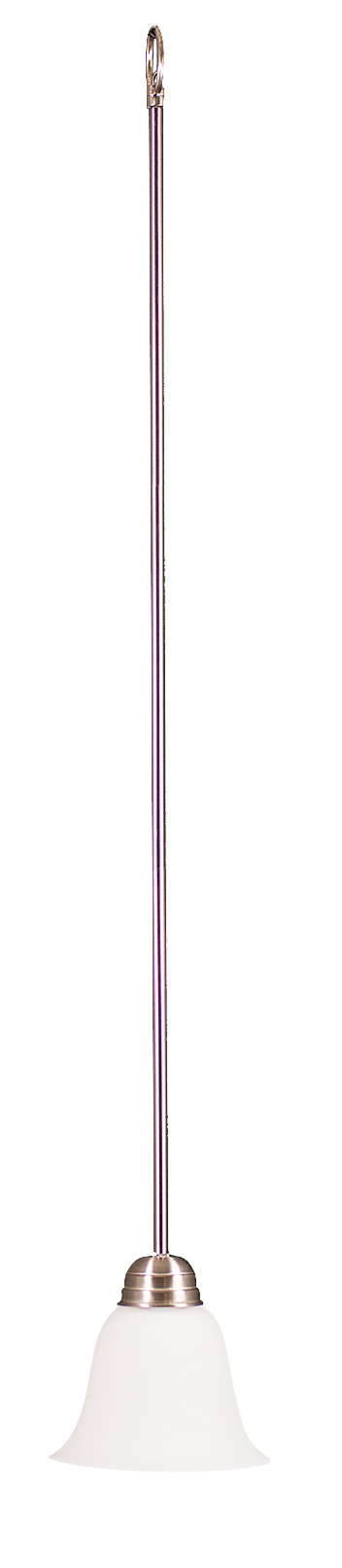 Mini pendant light white glass nickel