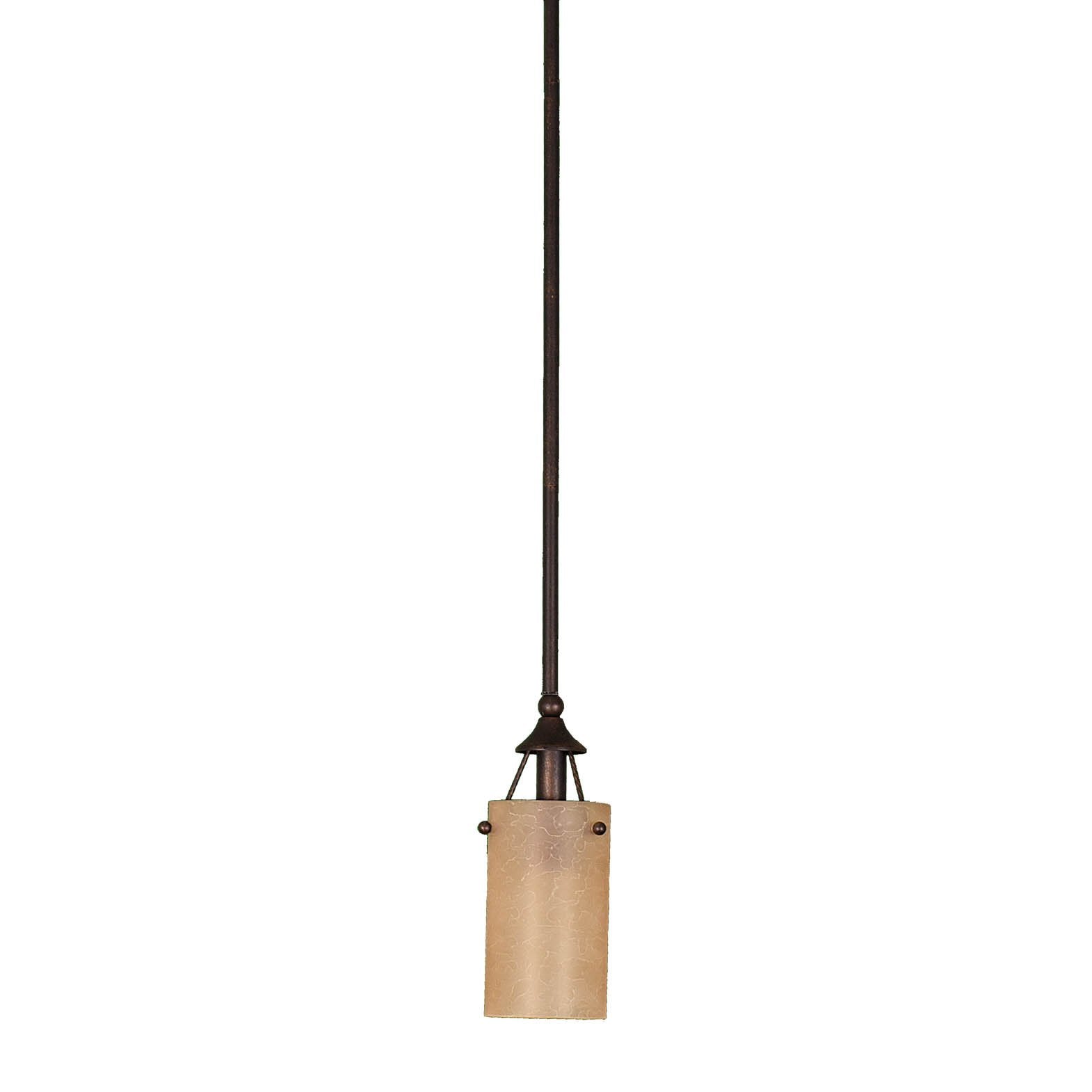 1 light cylinder mini pendant light rubbed bronze