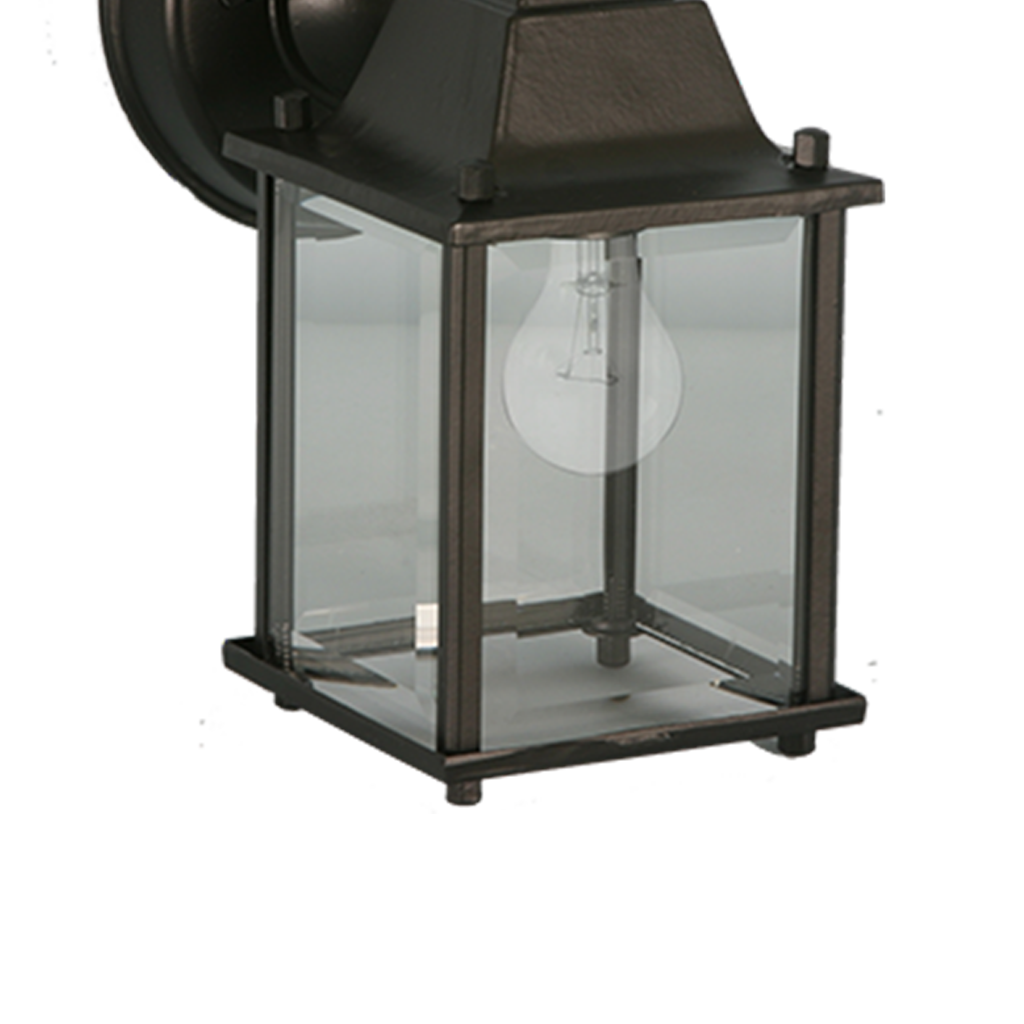 Outdoor wall lantern light black