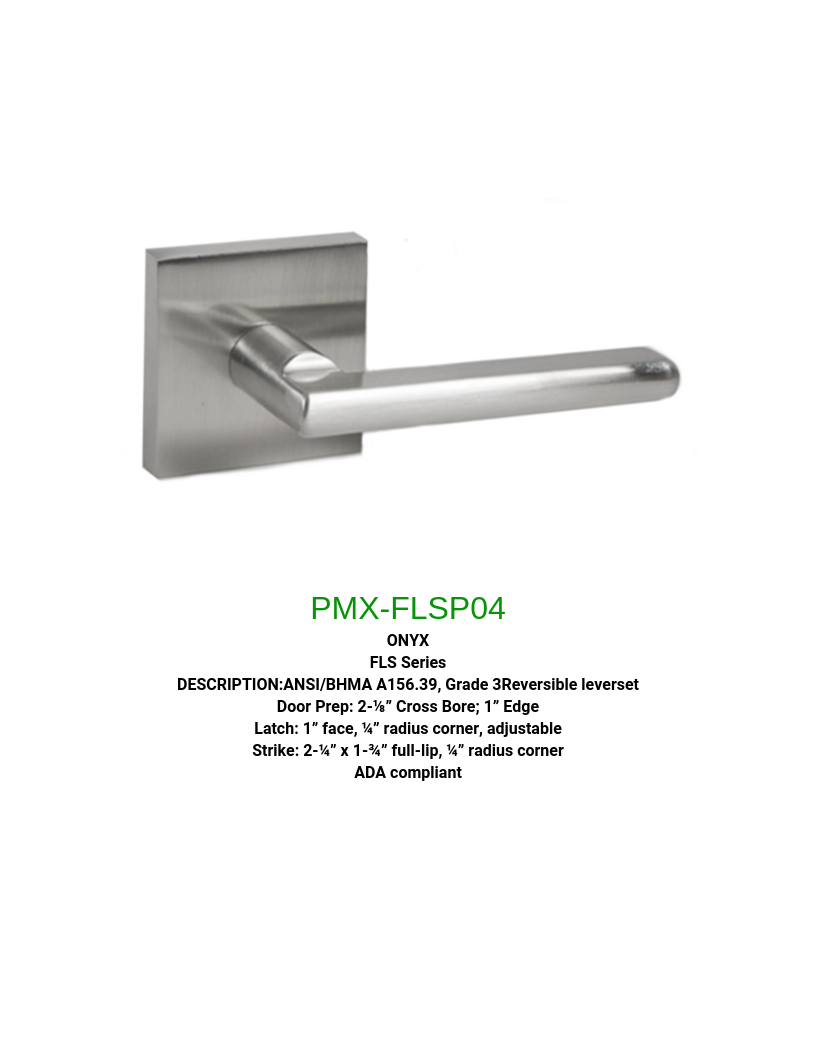 Door lever passage brushed nickel
