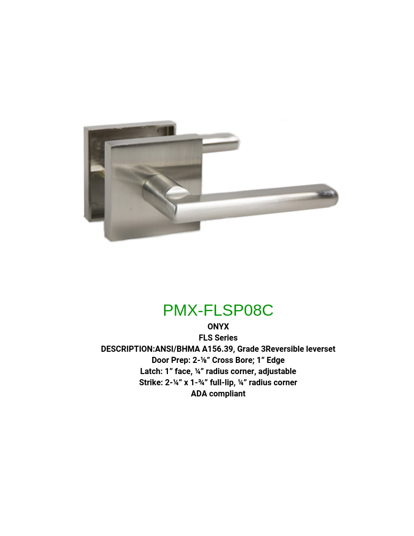 Door lever passage brushed nickel