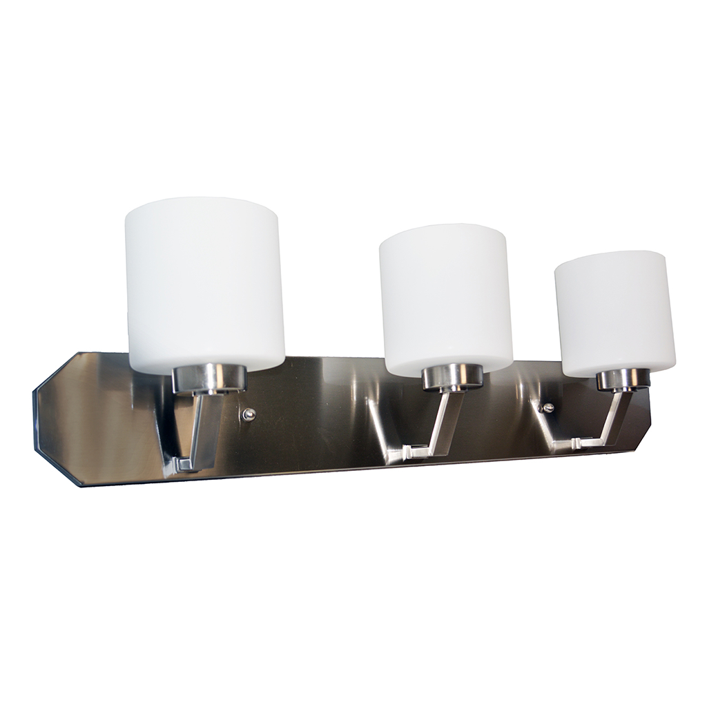 3 light bathroom vanity light fixture brushed nickel