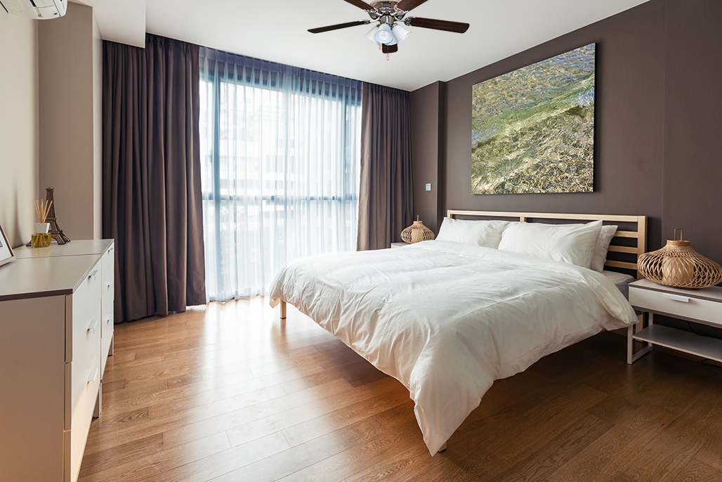 52 inch ceiling fan nickel 5 blade with 4 light bedroom