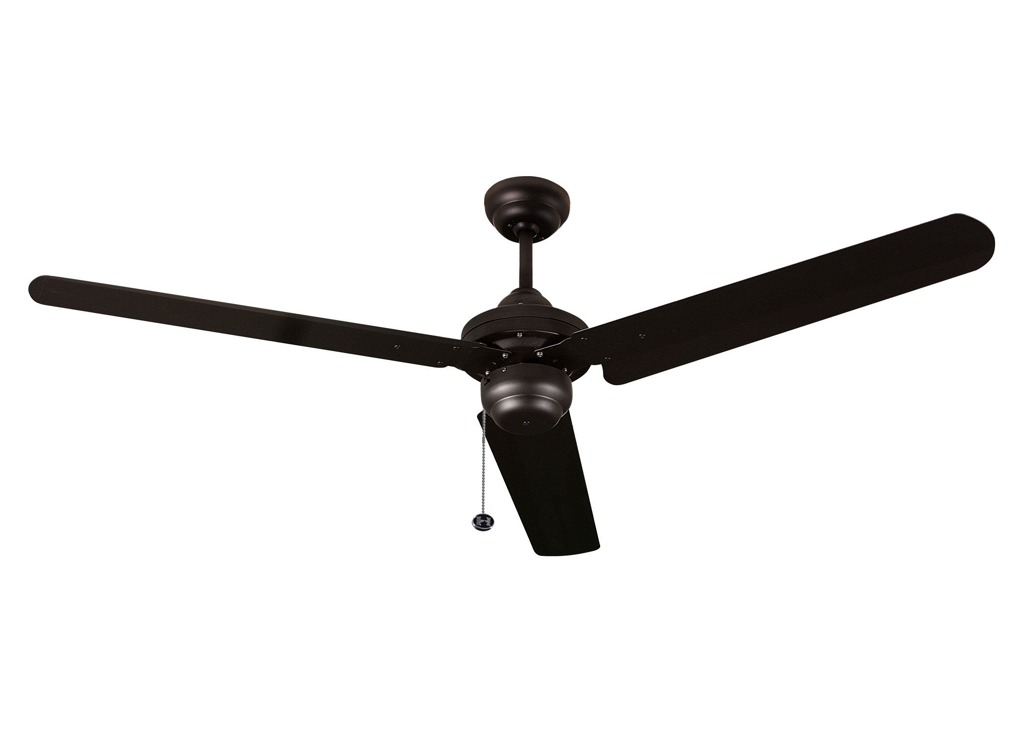 54" 3-Blade Classic Ceiling Fan without Lights metal black