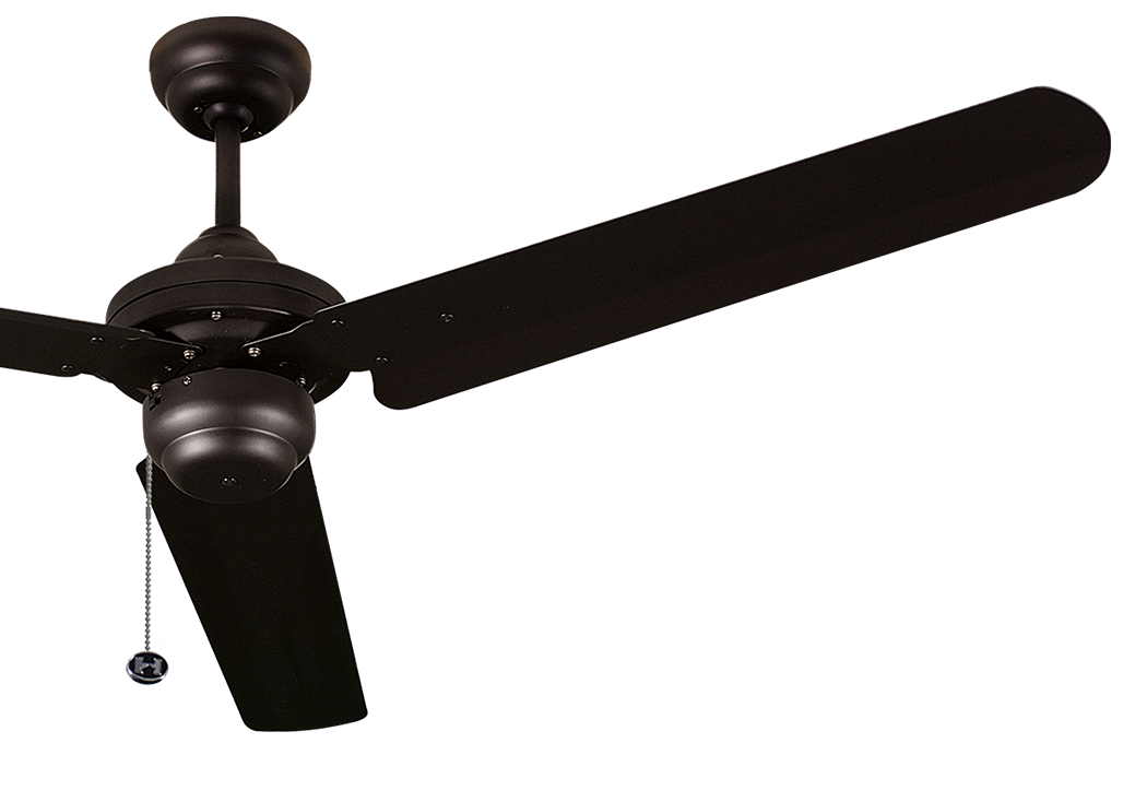 54" 3-Blade Classic Ceiling Fan without Lights metal black