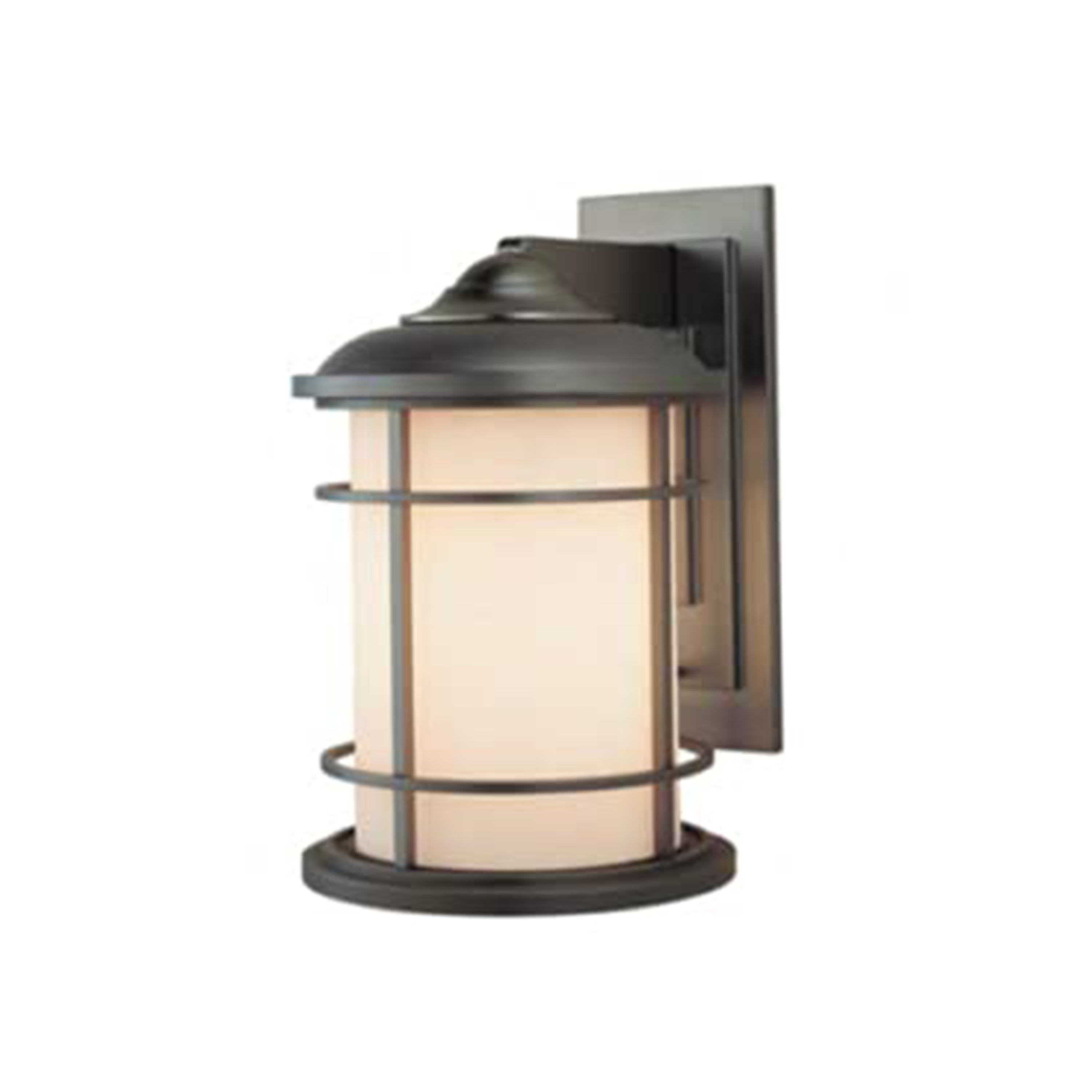 1-Light Contemporary Rubbed Bronze Outdoor Porch Light