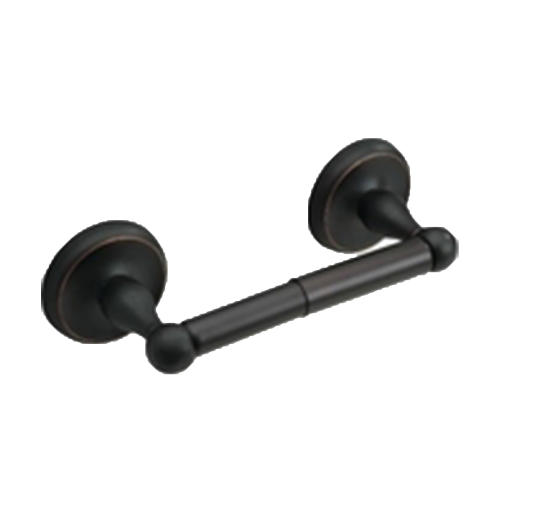 Modern rubbed bronze toilet paper holder