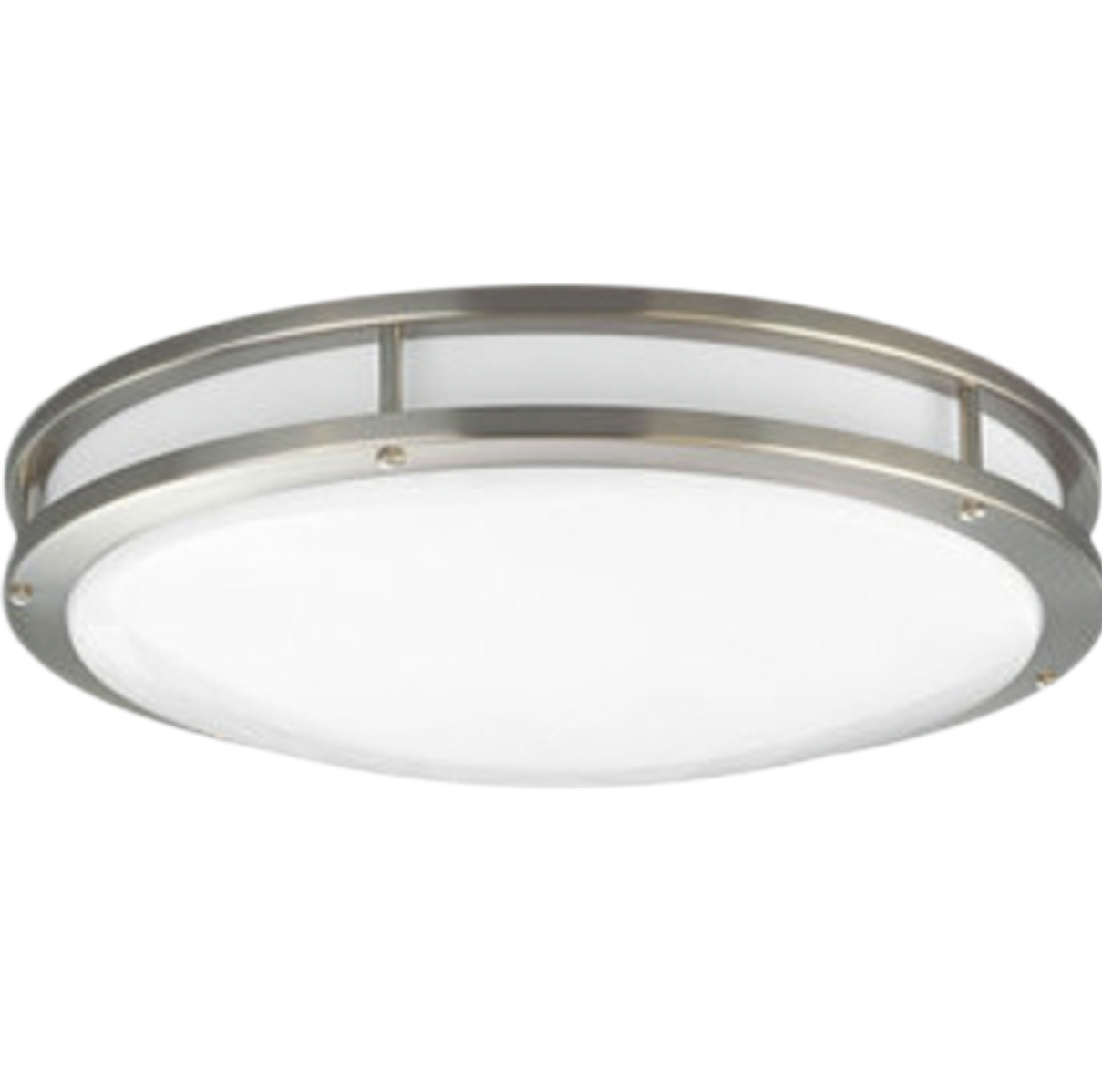 Flush mount lighting dome brushed nickel