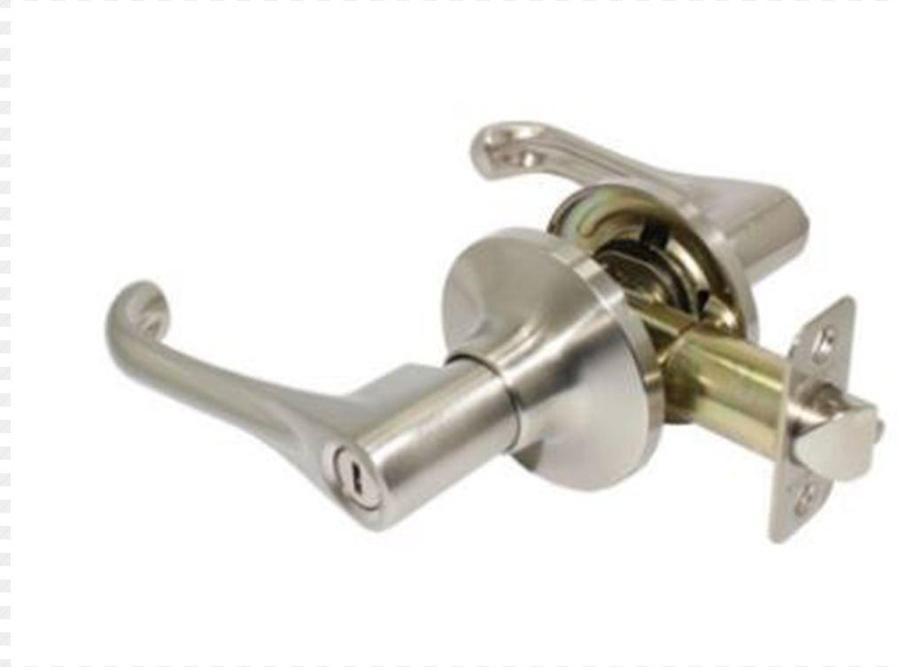 Door lever privacy nickel