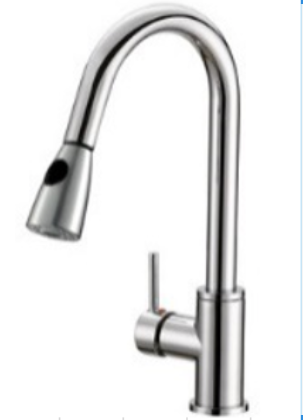 Brushed nickel kitchen faucet