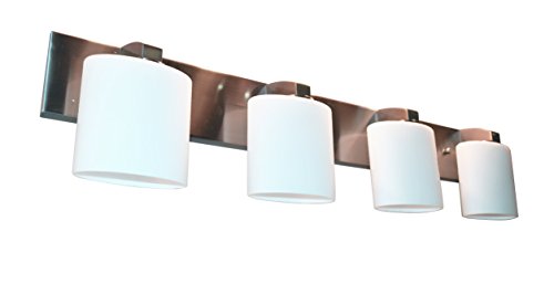 4 light bathroom vanity light fixture over mirror nickel