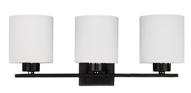 3 light bathroom vanity light fixture matte black glass