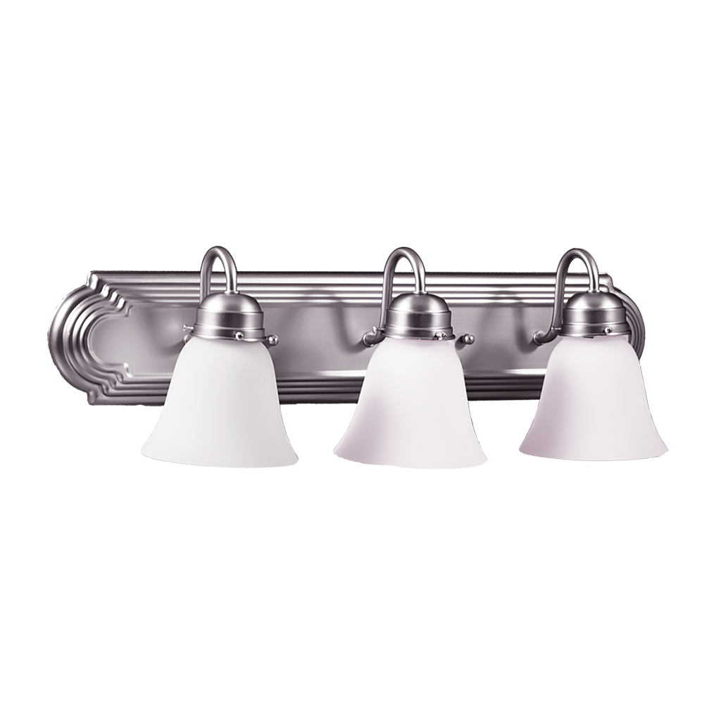 3 Light 24" Wide Brushed Nickel Bathroom Vanity Light