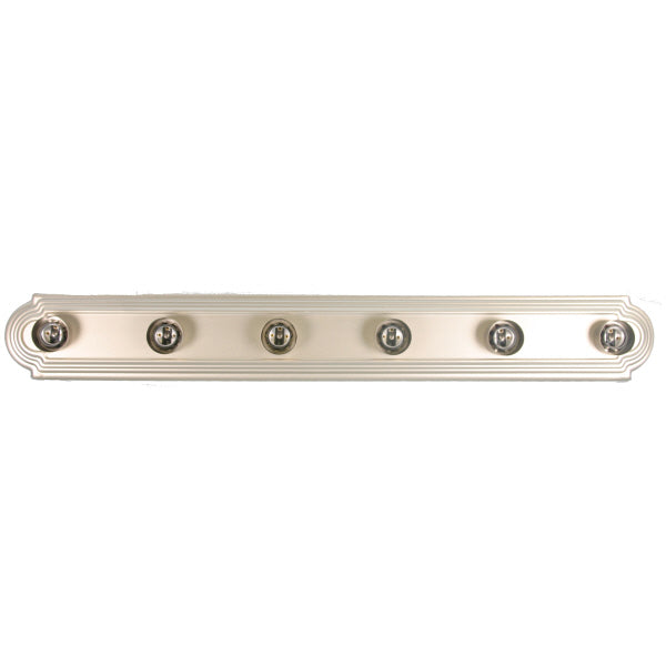 6-Light 36 inch Bathroom Vanity Lighting Fixture Brushed Nickel