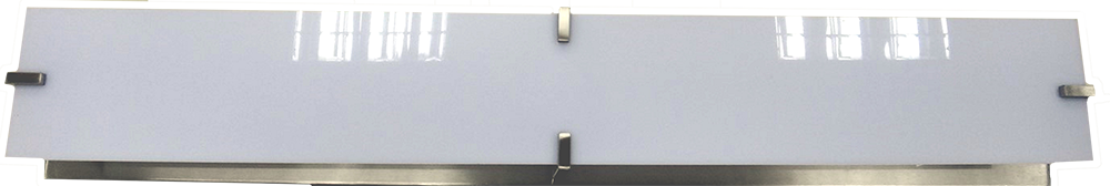 4-Light White Acrylic Vanity Finish Brushed Nickel