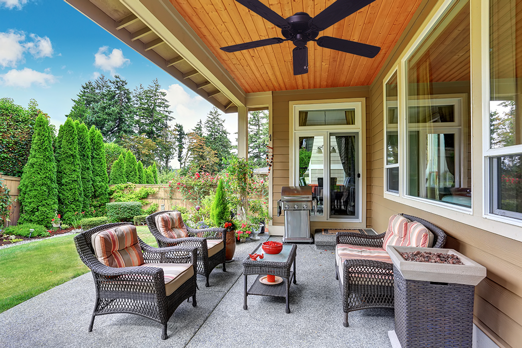 52" Black Outdoor Patio Ceiling Fan w/ ABS Matte Black Blades