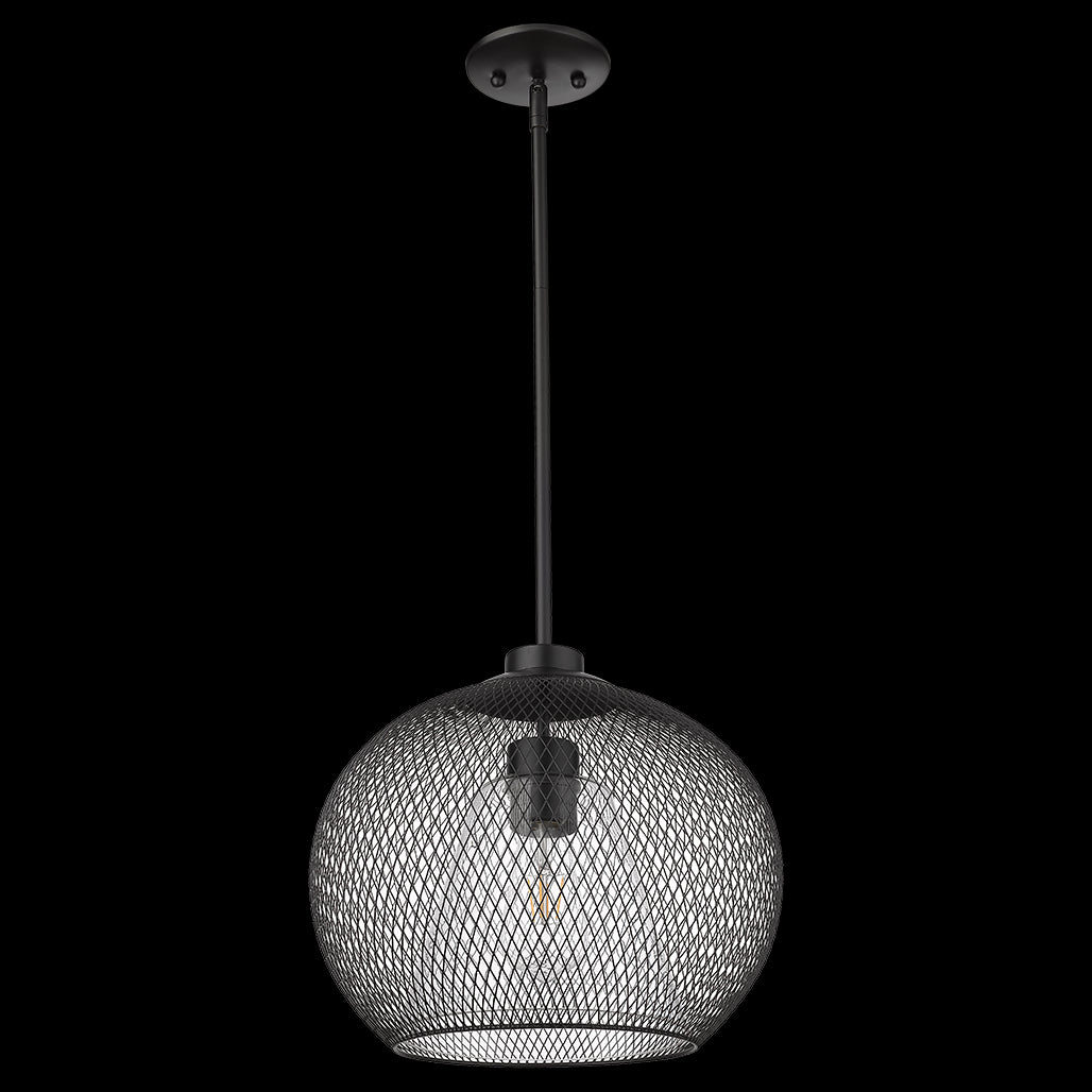 Modern matte black globe pendant light