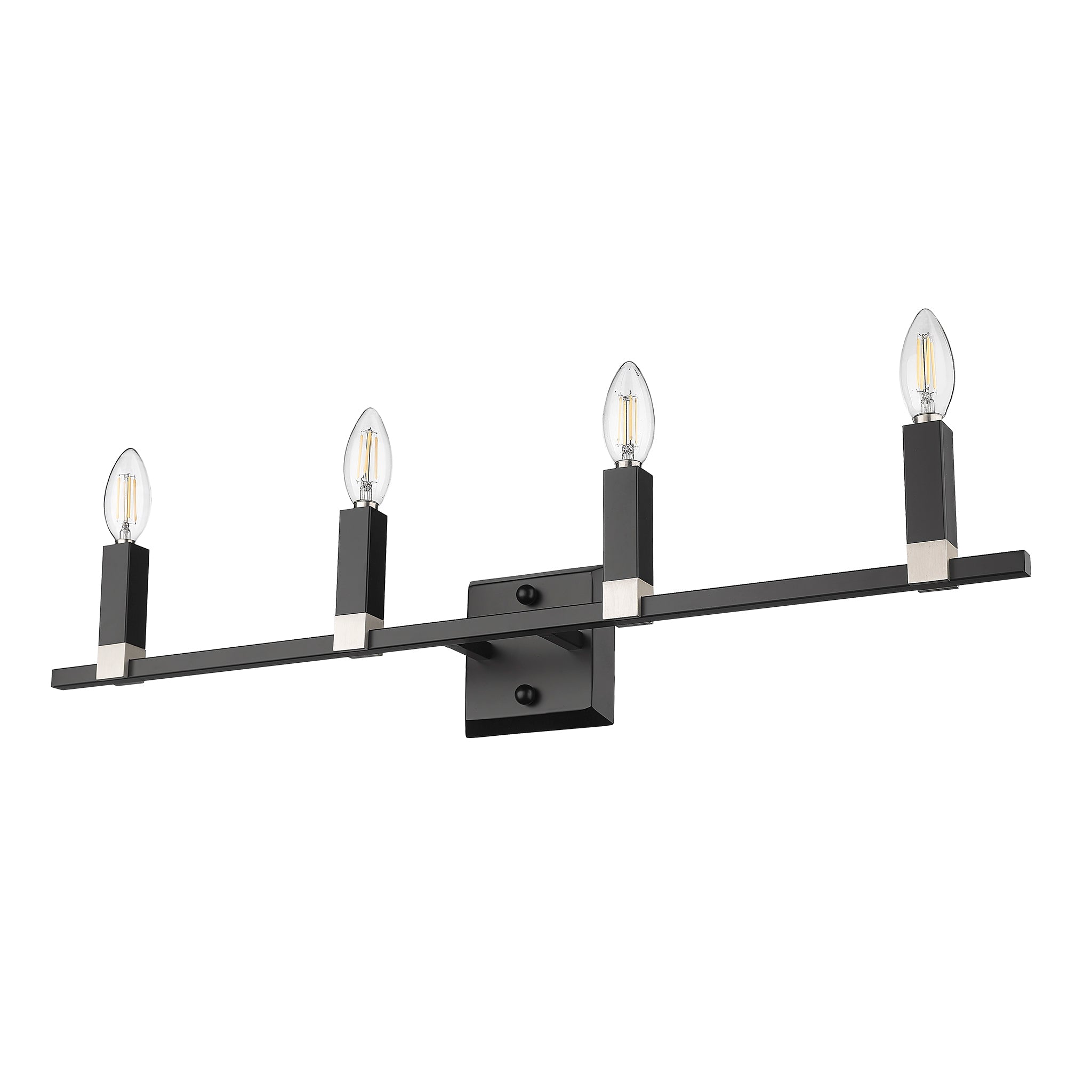 4 light contemporary wall sconce vanity light over mirror black nickel