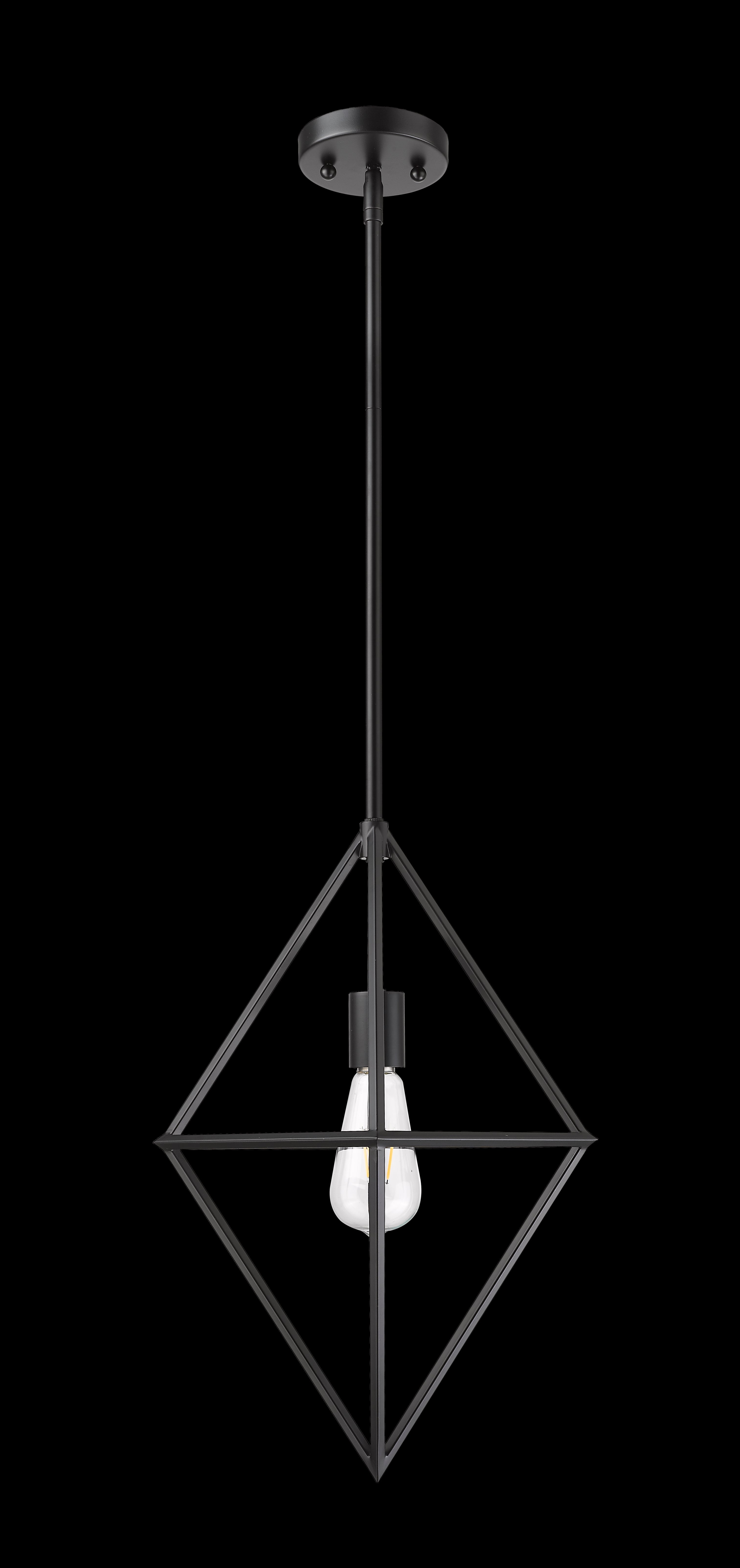 Modern black geometric pendant light