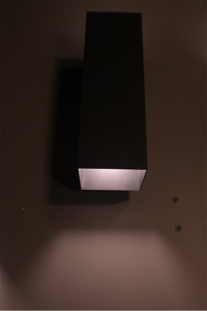 Large black outdoor wall sconce
