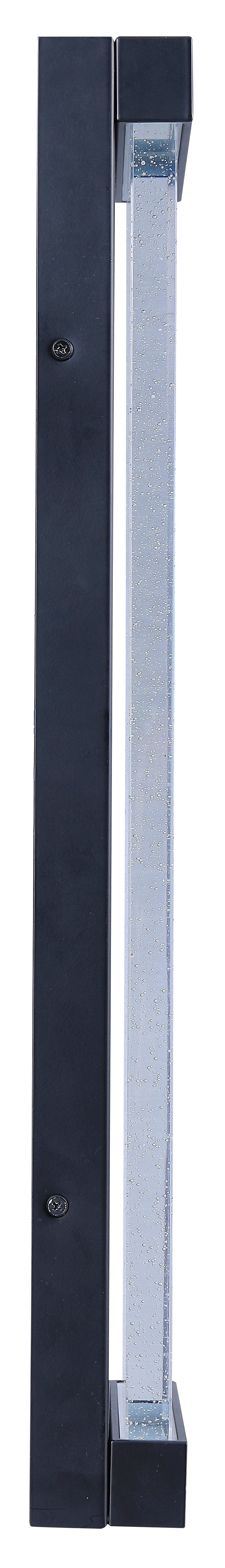 LED Crystal Seeded Glass Coach Light 22W LED 4000K - Sophisticated Exterior in Matte Black