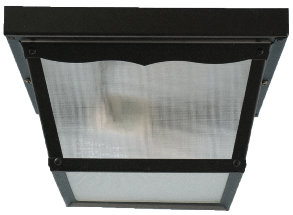 Matte black outdoor flush mount ceiling light