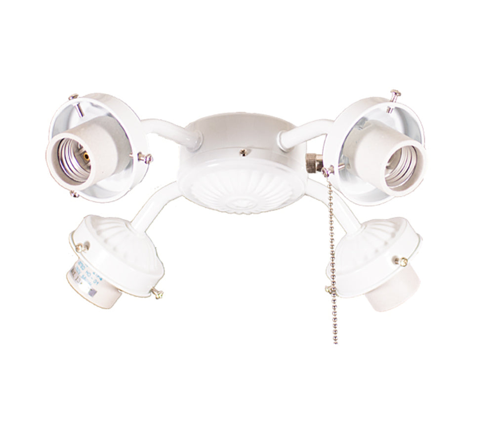 4-Light White Ceiling Fan Light Kit